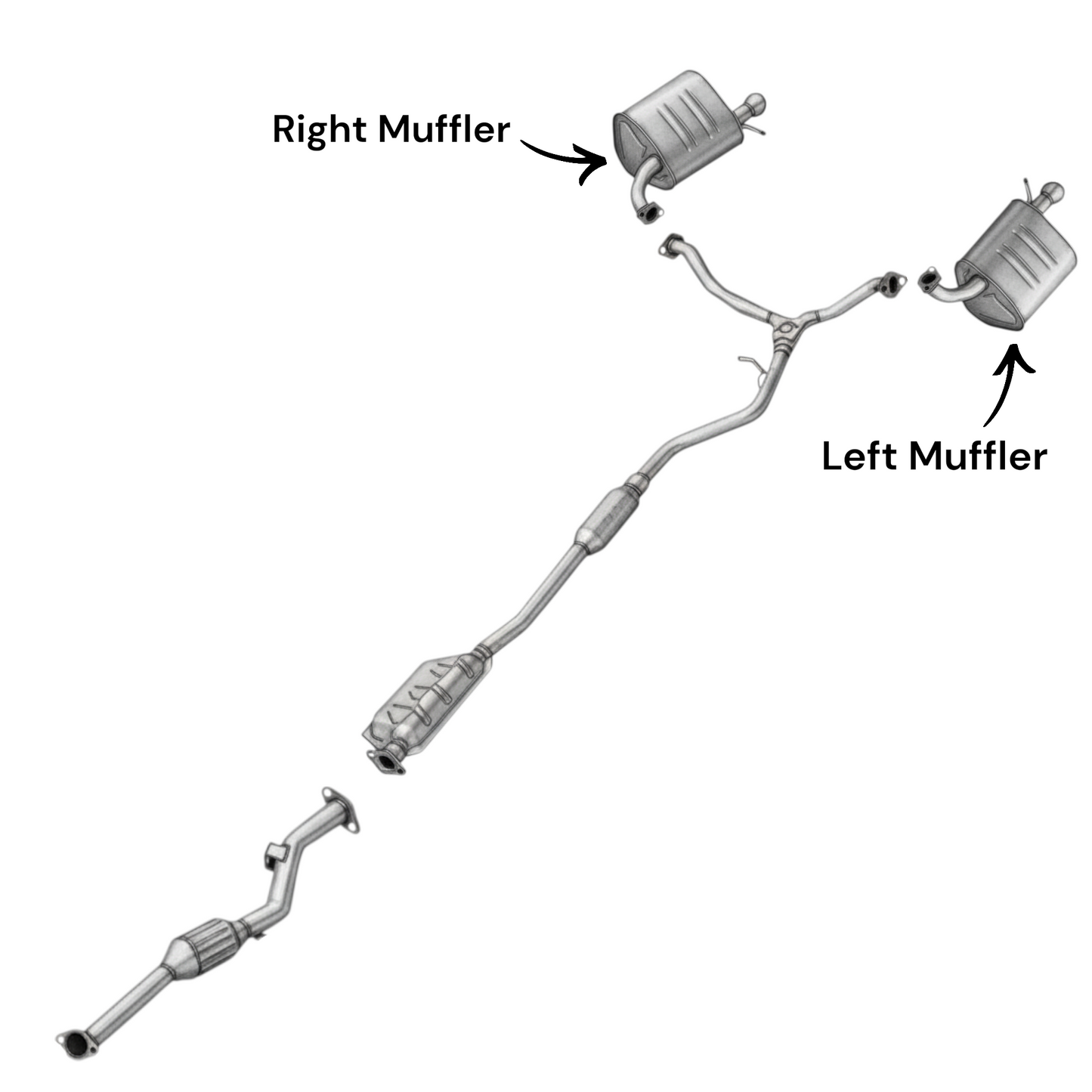 Subaru Ascent 2.4L (2019-2025) Left and Right side Muffler