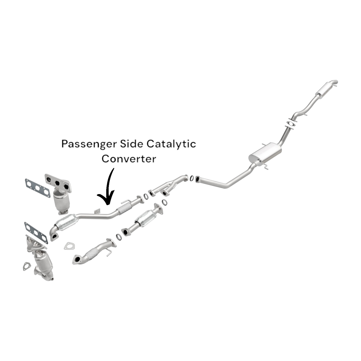 Mazda MPV 3.0L (2002-2006) Passenger-Side Catalytic Converter With Flex Pipe
