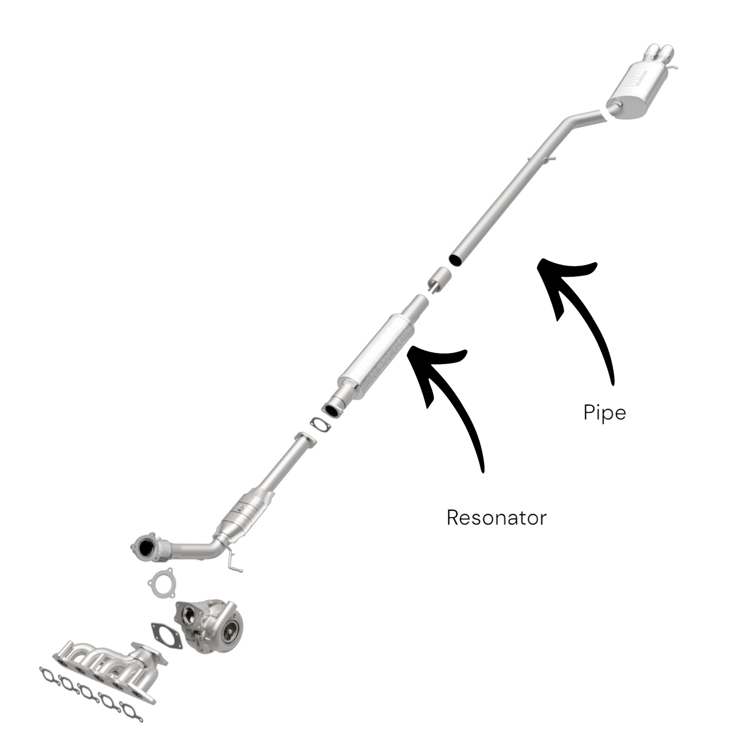 Volvo XC90 2.5L 2003-2006 Resonator With Pipe
