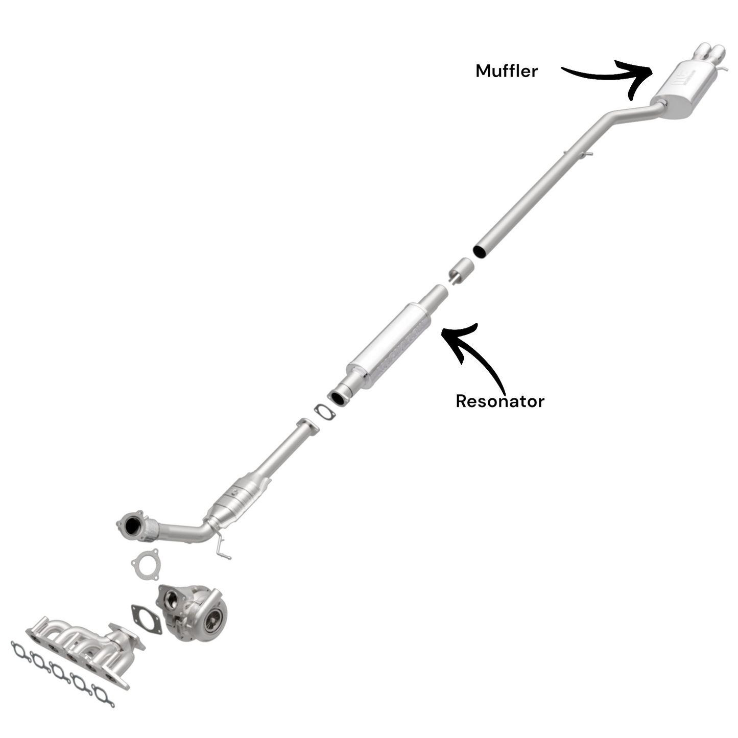 Volvo XC90 2.9L (2003-2005) ( Turbo) Resonator and Muffler