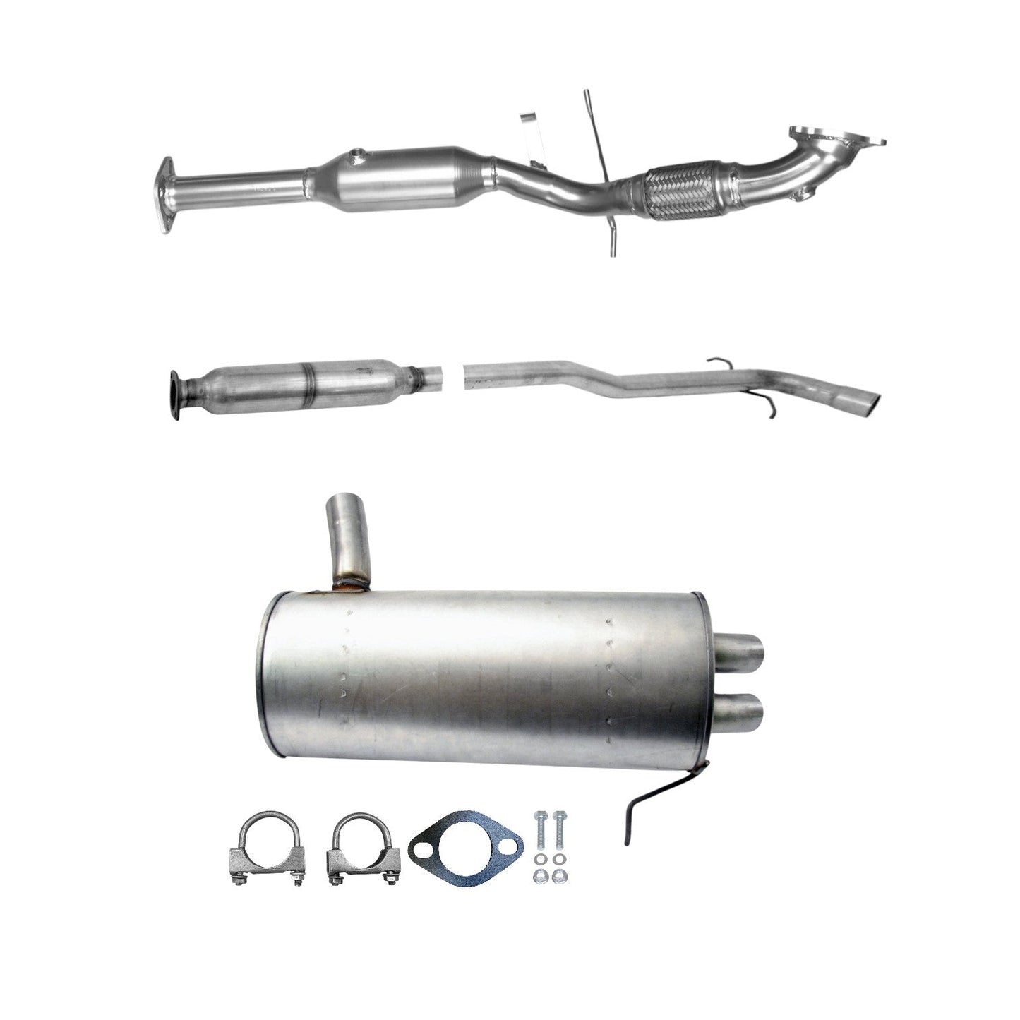 Volvo XC90 2.5L (2003-2006) (FWD) ( Turbo) Flex pipe with Converter, Resonator and Muffler
