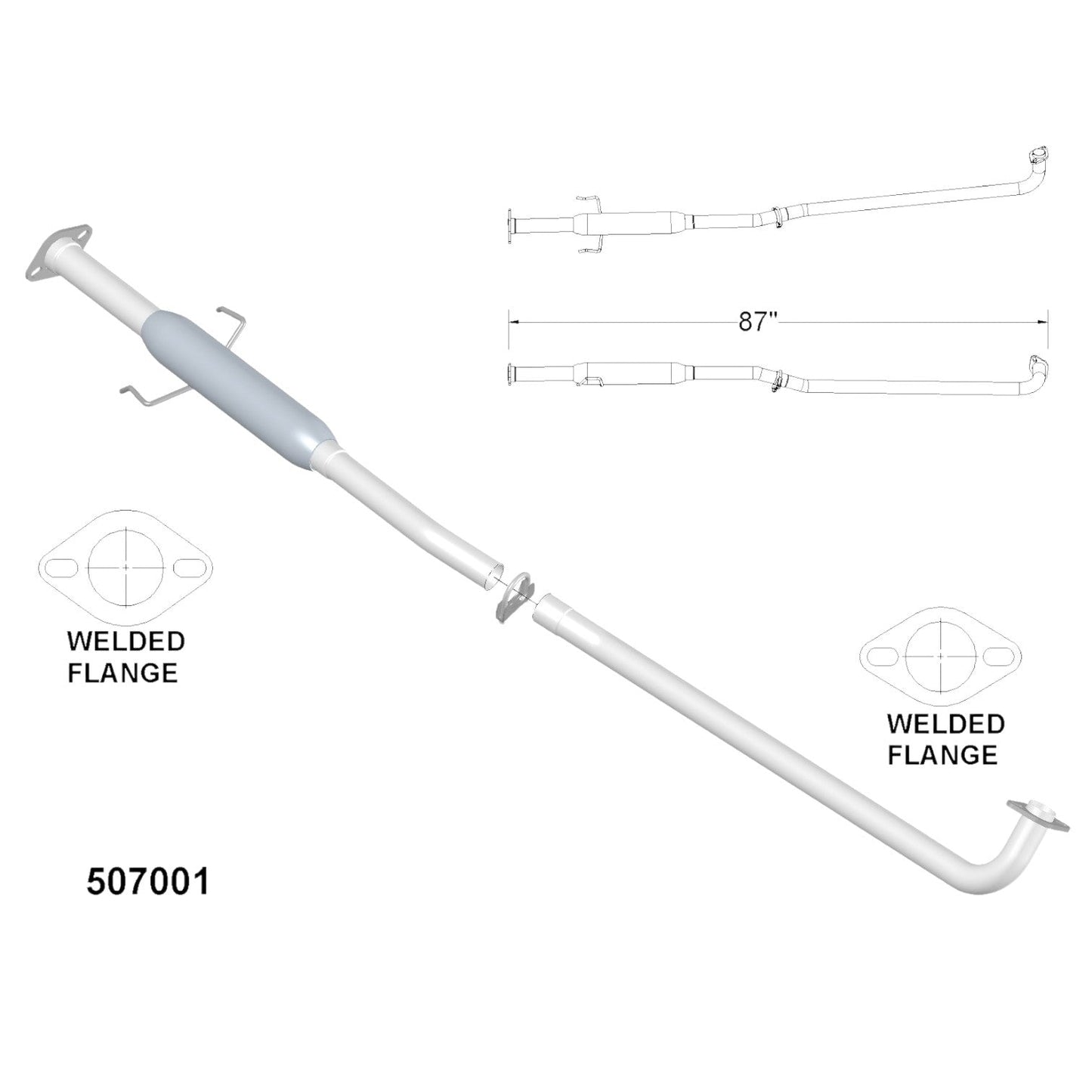 Toyota Solara 2.4L (2004-2008) V6 Resonator Pipe