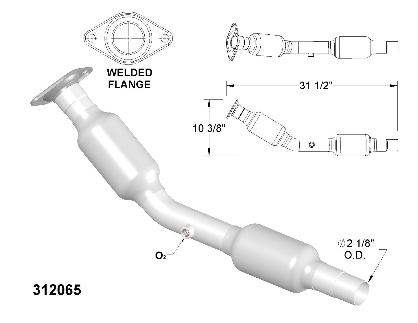 Toyota Corolla 1.8L 2009-2013 Catalytic Converter
