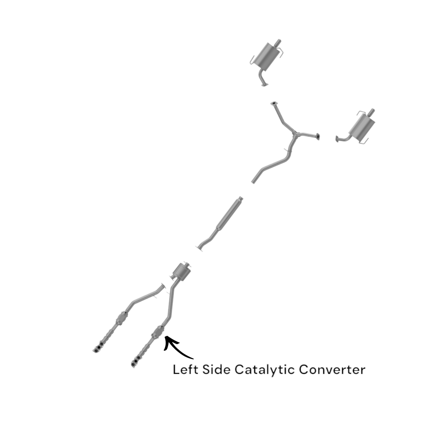 Subaru Tribeca 3.6L (2008, 2009) Left Side Catalytic Converter