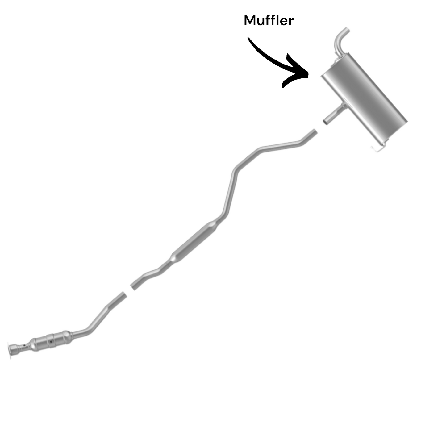 Dodge Caliber 1.8L (2007-2009) and 2.4L FWD (2007-2011) Rear Muffler