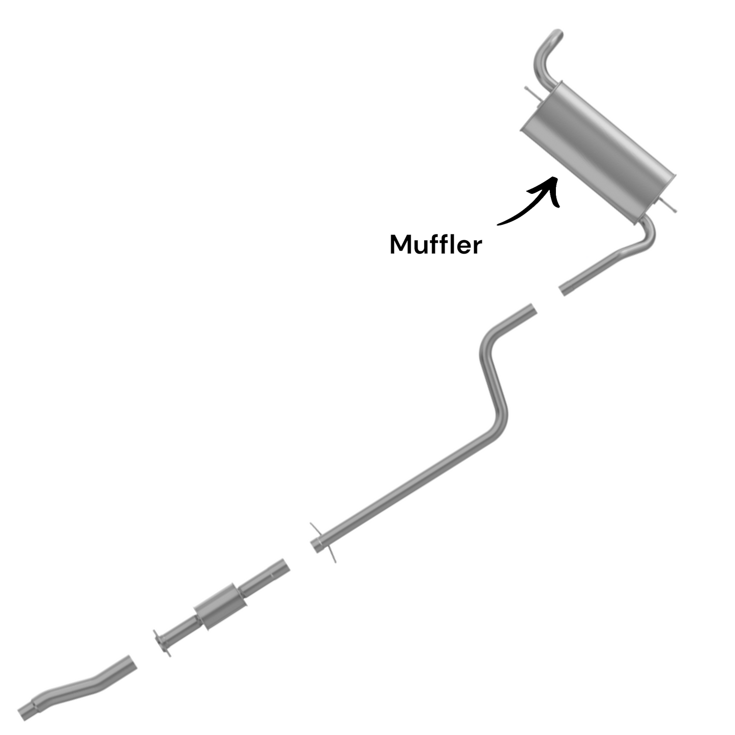 Ford Focus 1.0L (2015-2018) (Turbo) (Hatchback) Muffler
