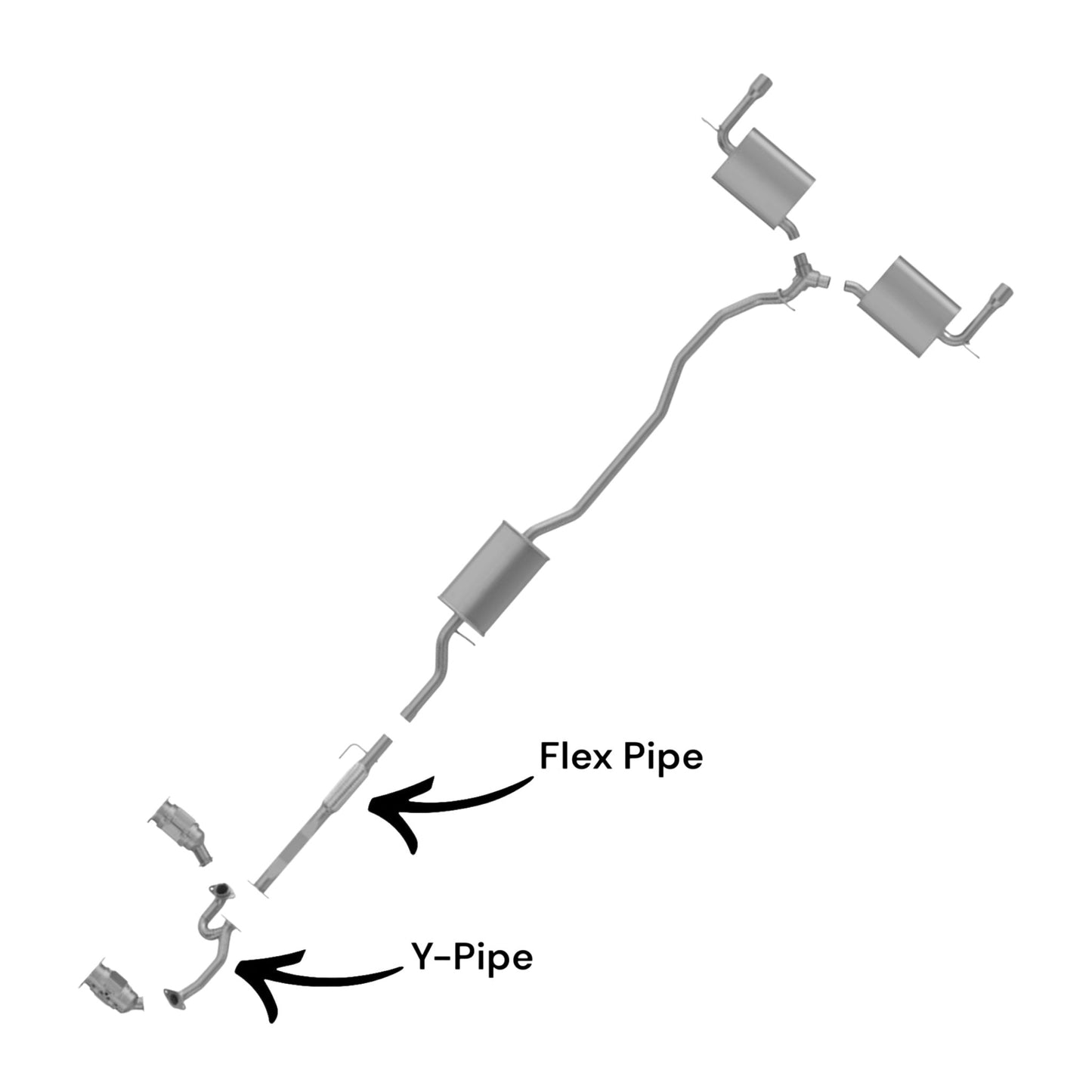 Lincoln MKX 3.5L (2007-2010) Y-Pipe and Flex Pipe