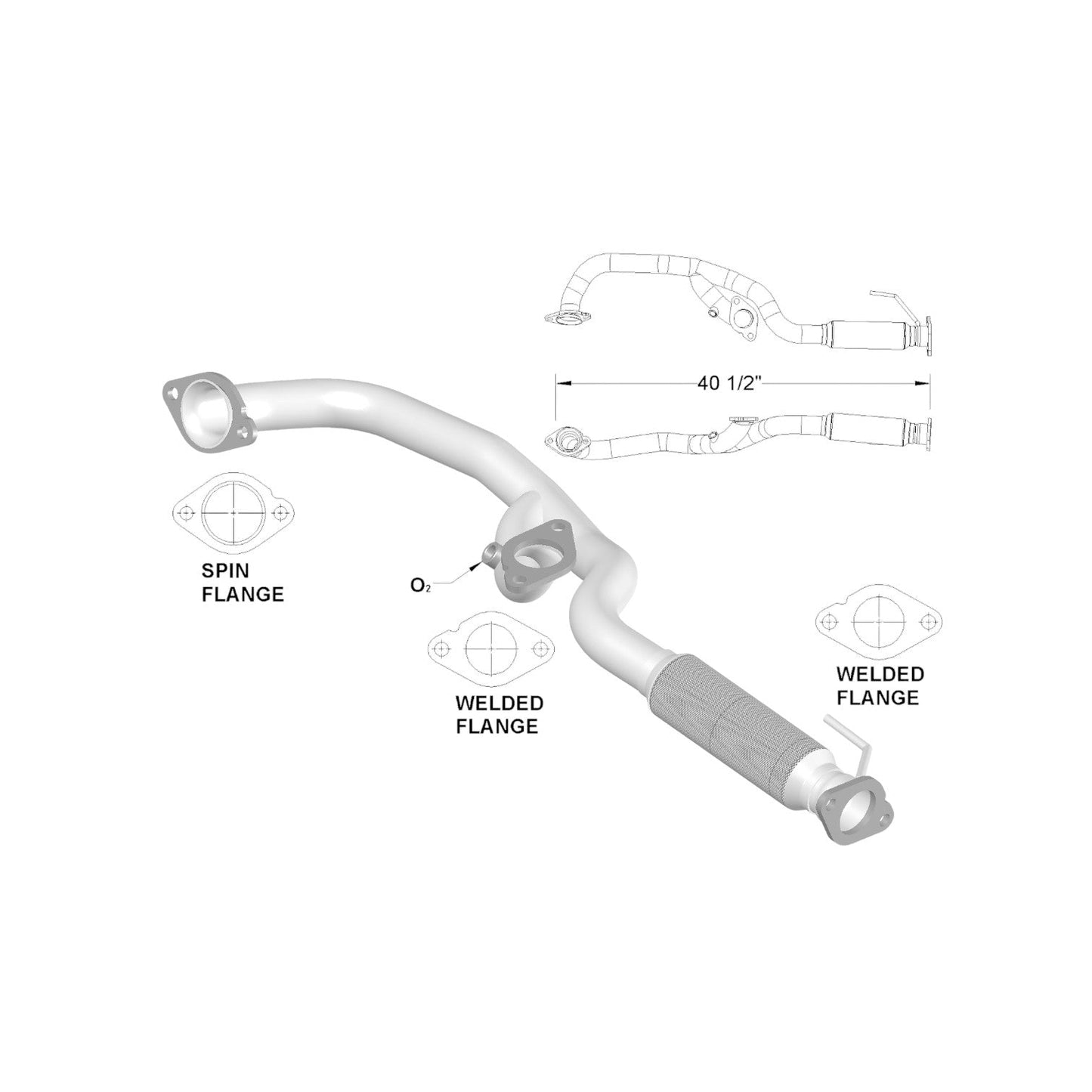 Mercury Mariner 3.0L (2007-2008) Flex Y-Pipe