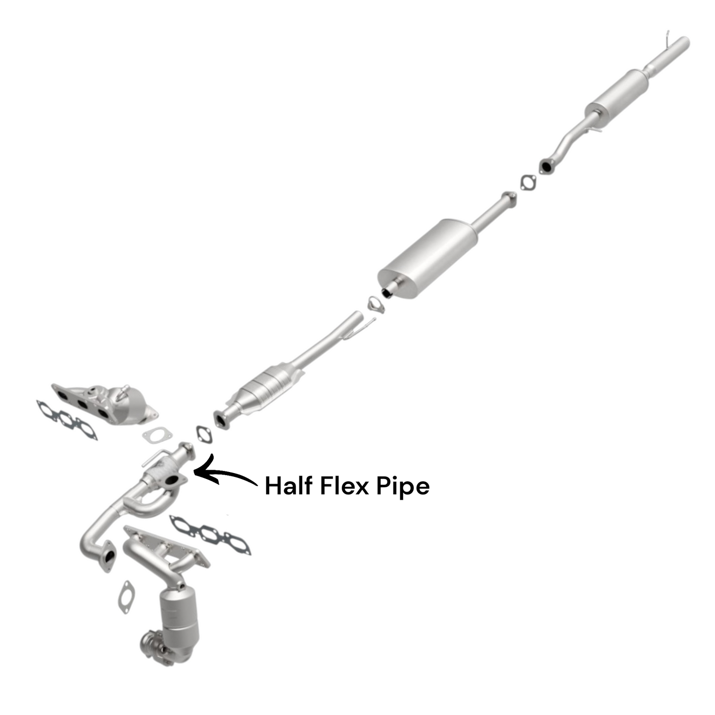 Mercury Mariner 3.0L (2007-2008) Half Flex Y-Pipe