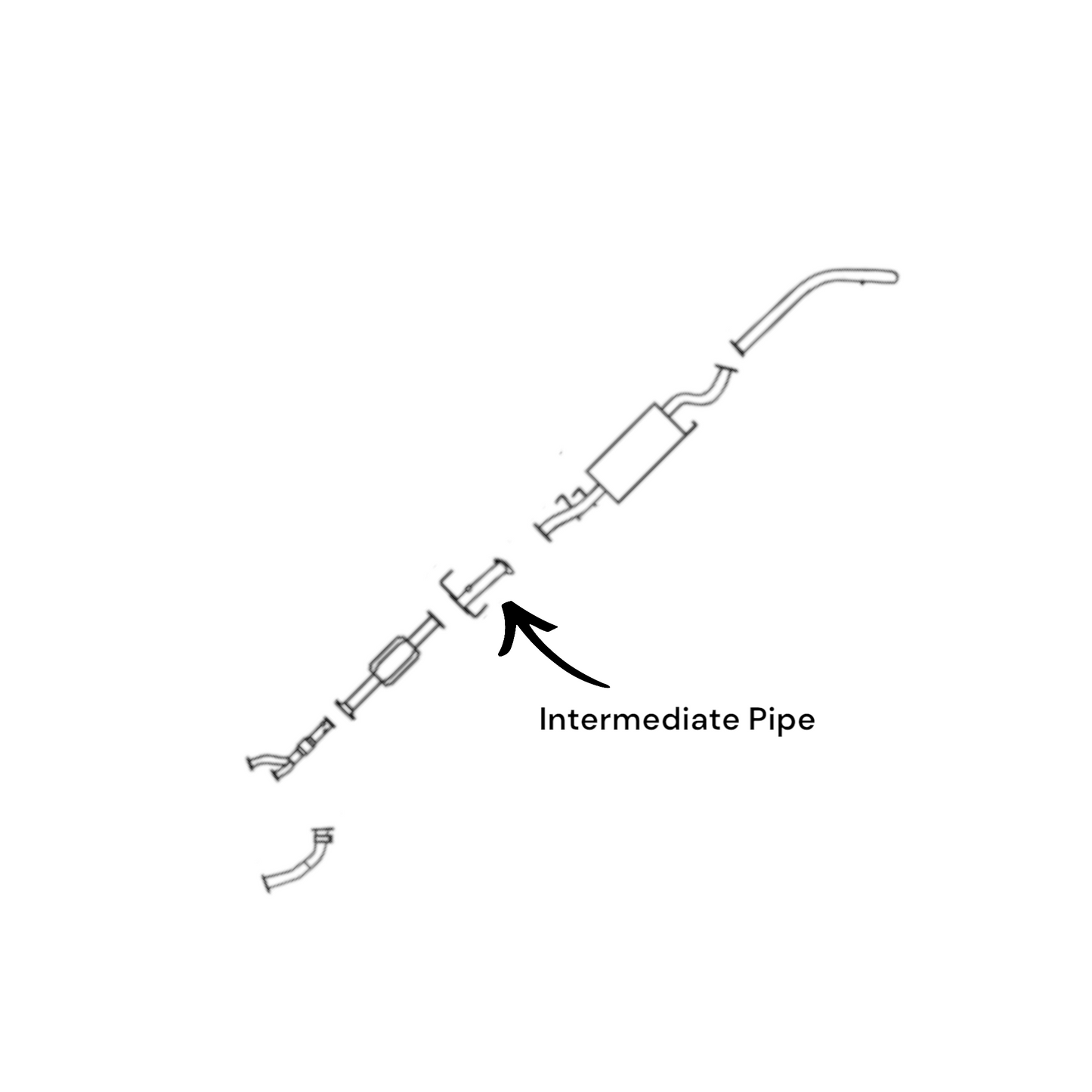 Mitsubishi Montero Sport 3.5L (1999-2004) Intermediate Pipe