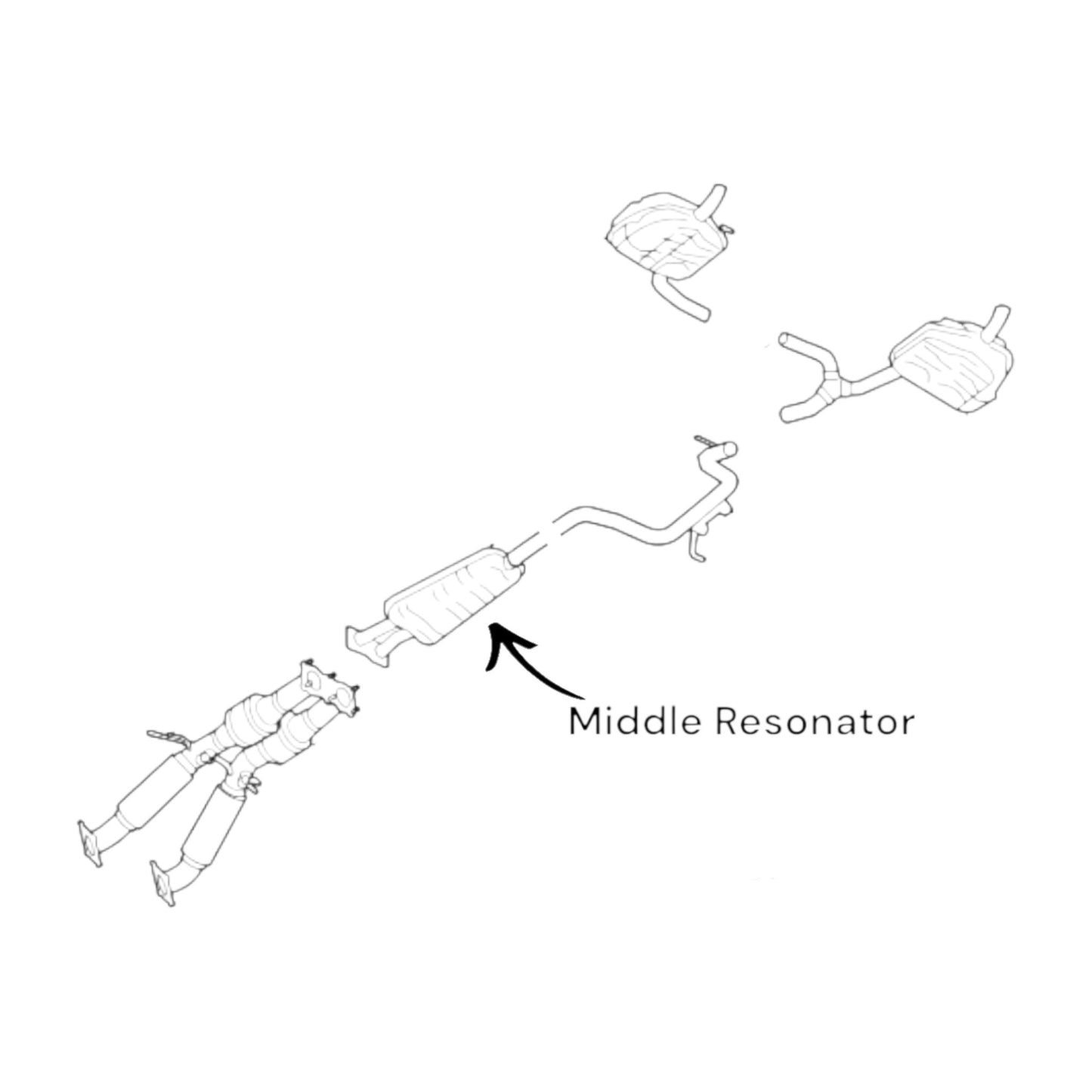 Volvo XC70 3.2L (2008-2009) Middle Resonator