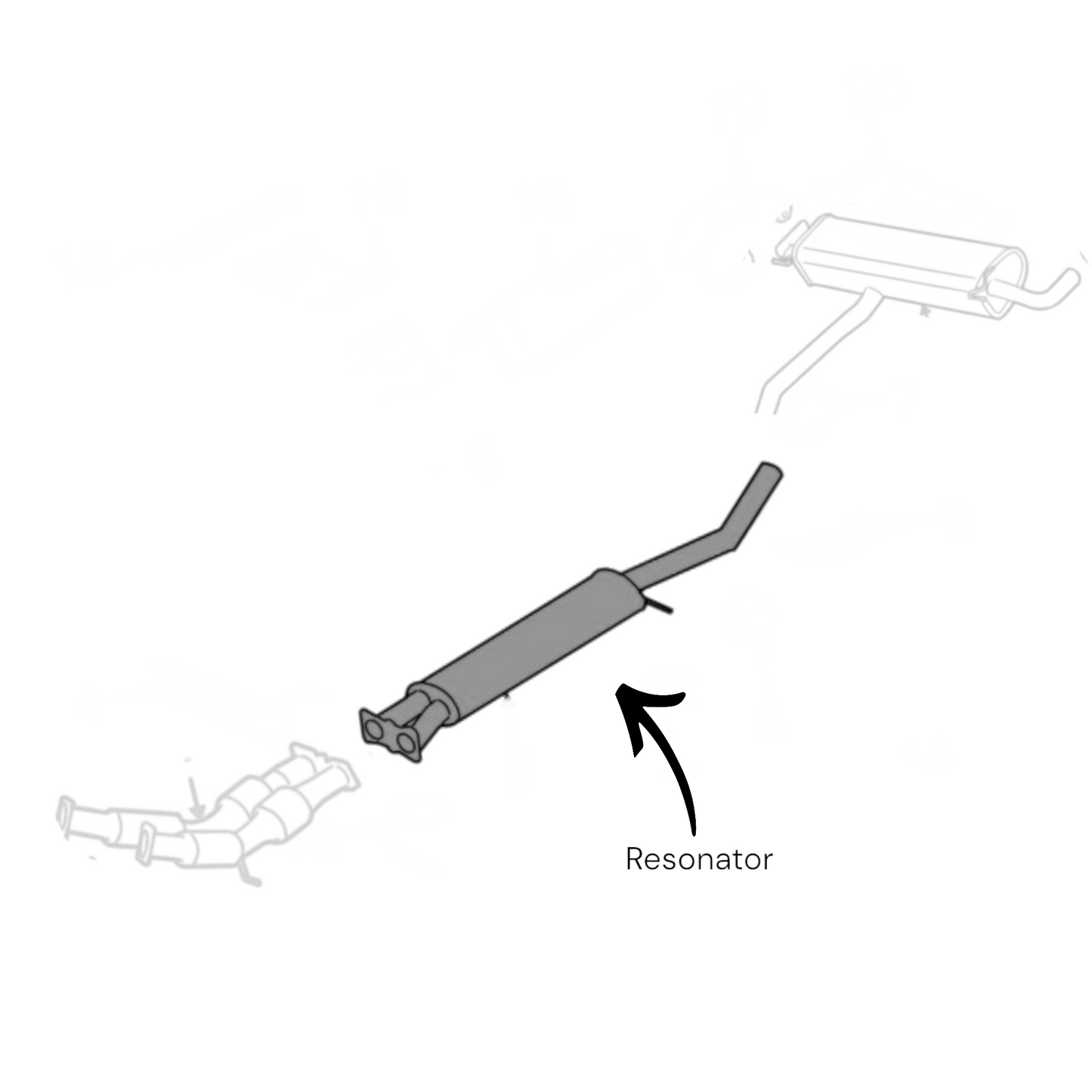 Land Rover LR2 3.2L 2008-2012 V6 Middle Resonator