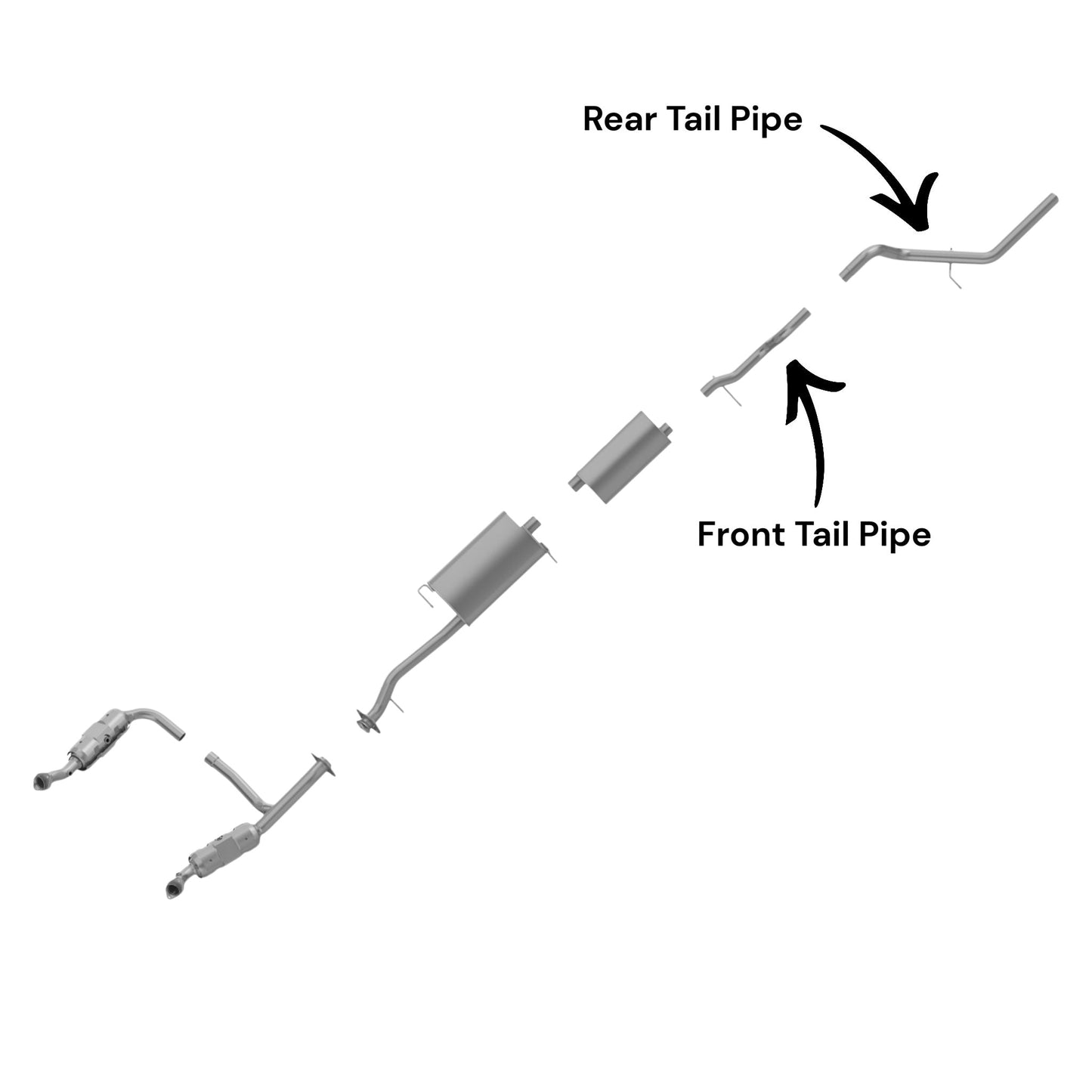 Ford Explorer Sport Trac 4.6L (2007-2010) Front & Rear Tail Pipes