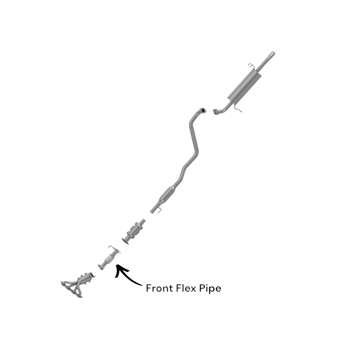 Hyundai Accent 1.6L (2012-2017) Direct Fit Front Flex Pipe