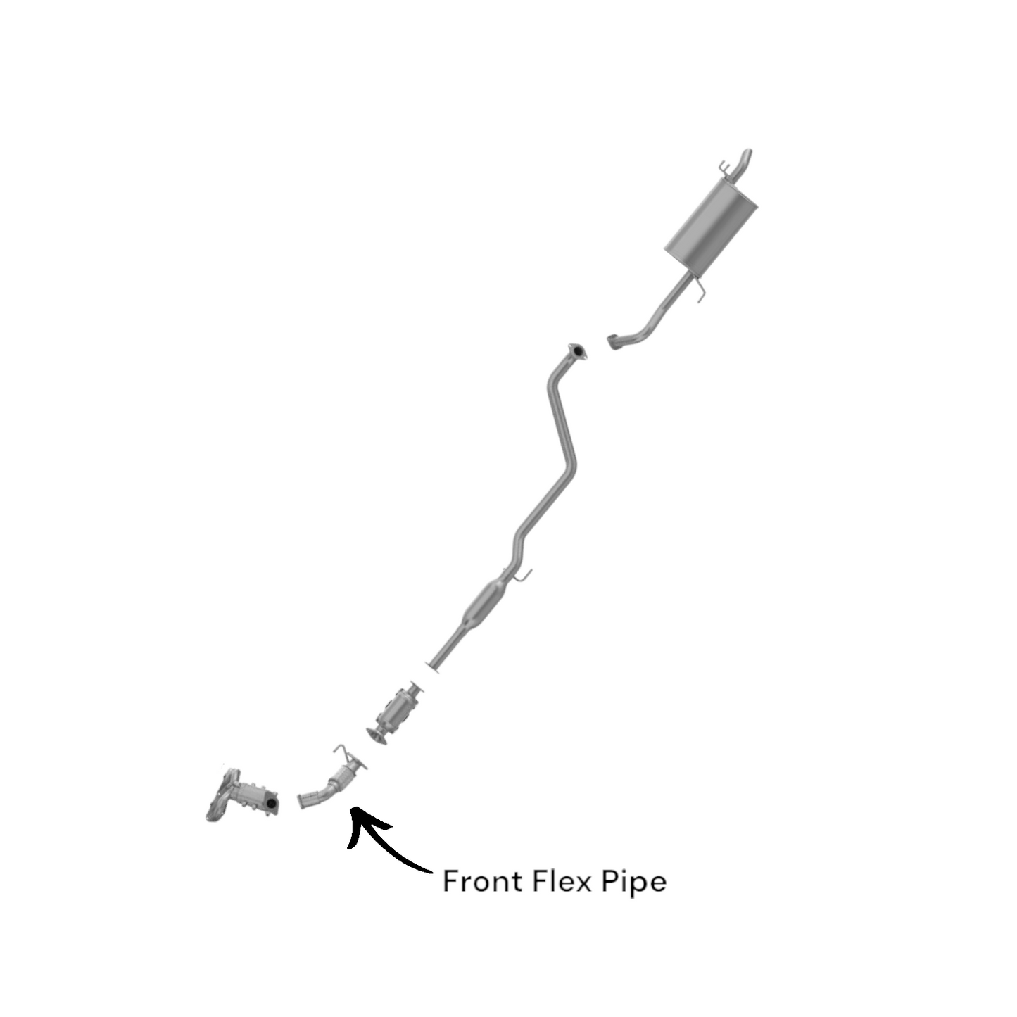 KIA Forte 1.8L (2014-2016) Front Flex Pipe (California Emission Only)