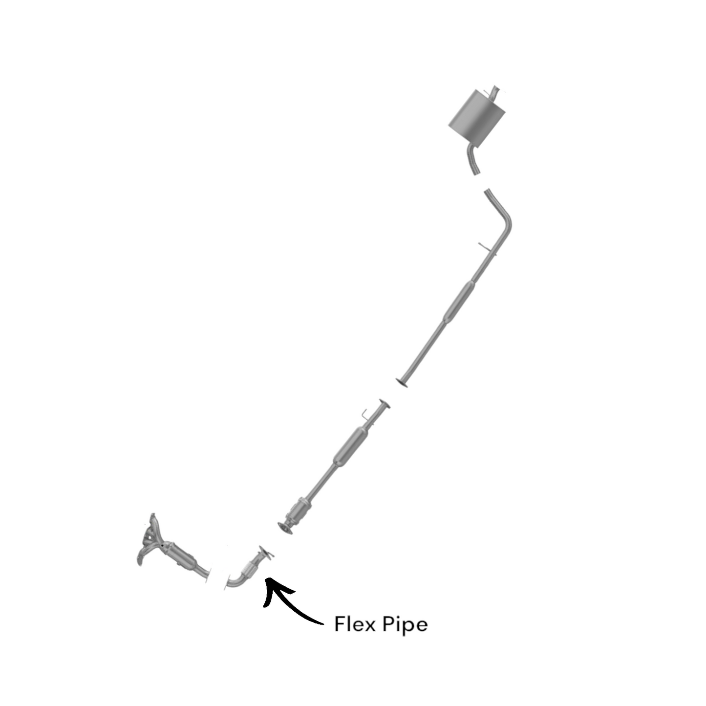Hyundai Sonata 2.4L (2015-2017) Front Flex Pipe