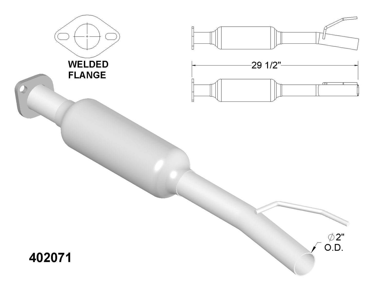 Mazda Tribute 3.0L (2001-2004) V6 Catalytic Converter