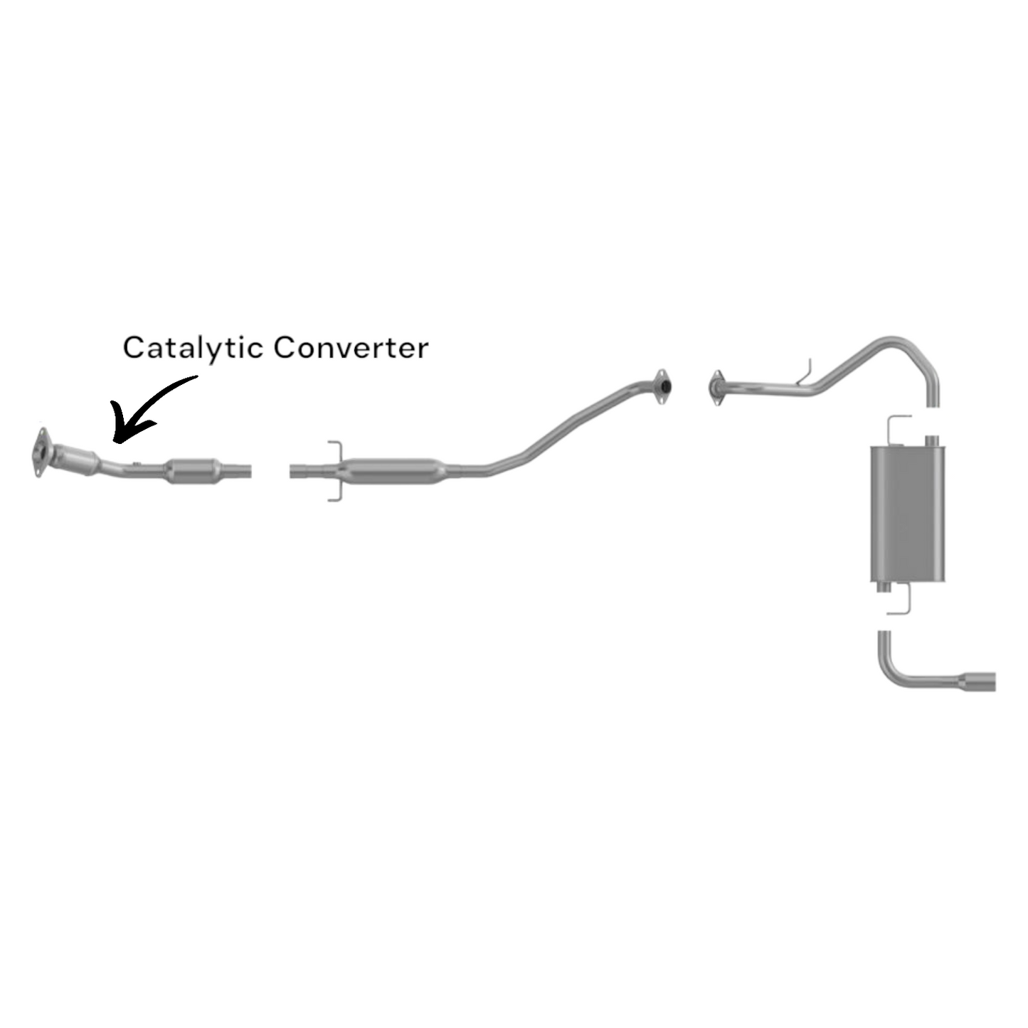 Pontiac Vibe 1.8L FWD (2003-2008) Catalytic Converter Diagram