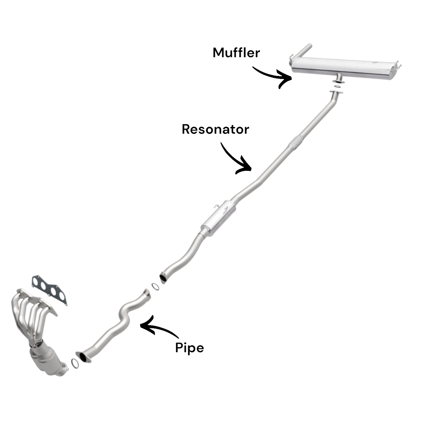 Toyota Rav4 2.0L V4 (2001-2003) Pipe, Resonator and Muffler