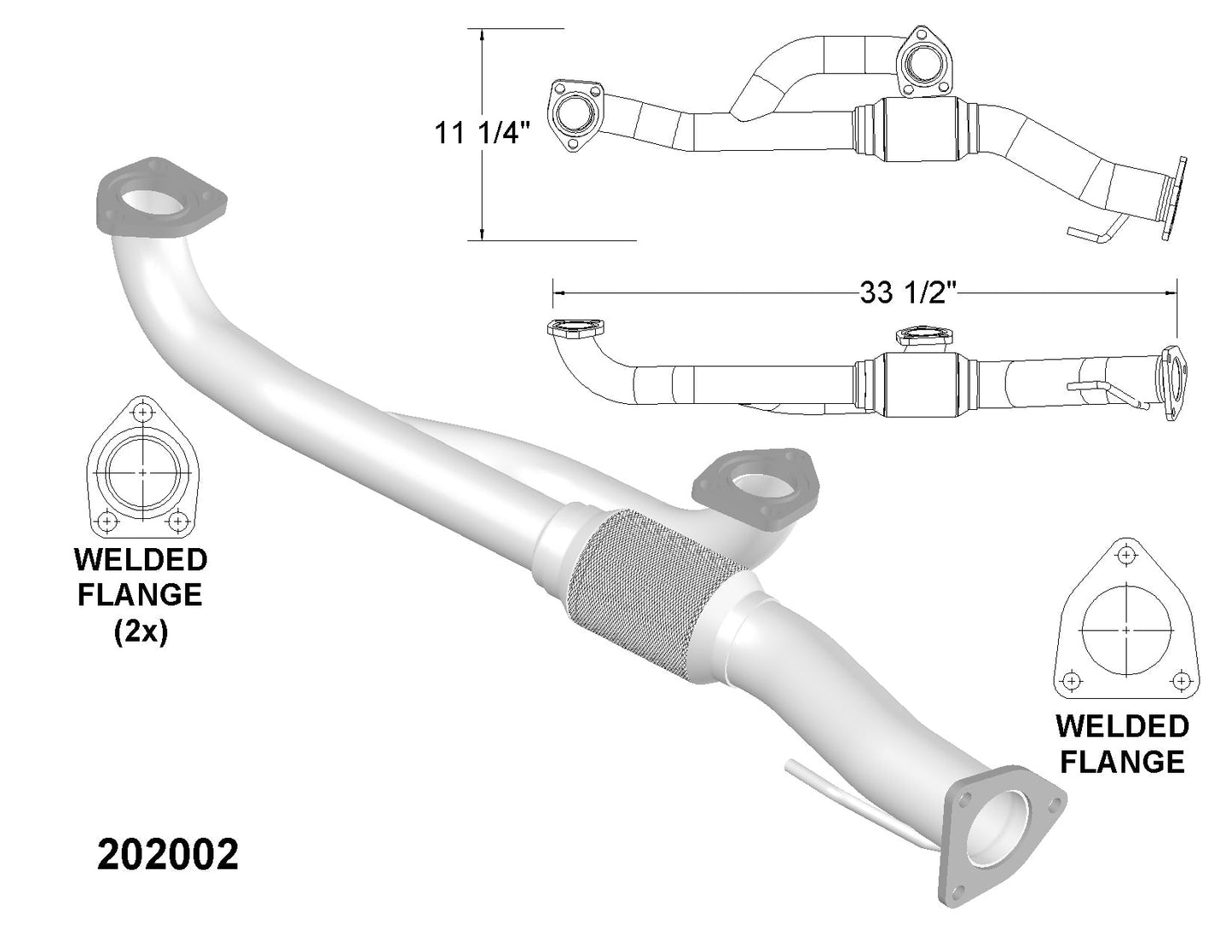 Acura TL 3.2L 2004-2008 Front Flex Y-Pipe