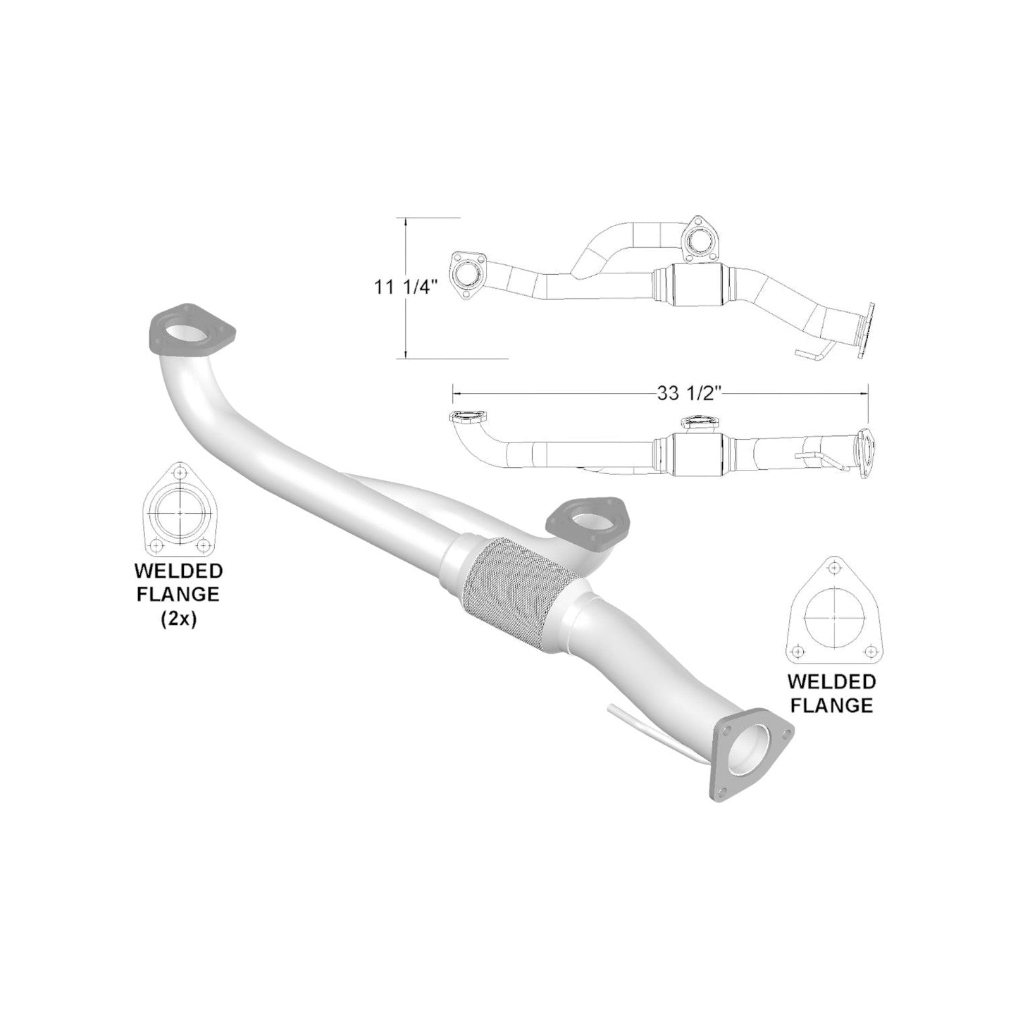 Honda Accord Coupe/Sedan 3.0L (2003-2005) V6 Front Flex With Y Pipe