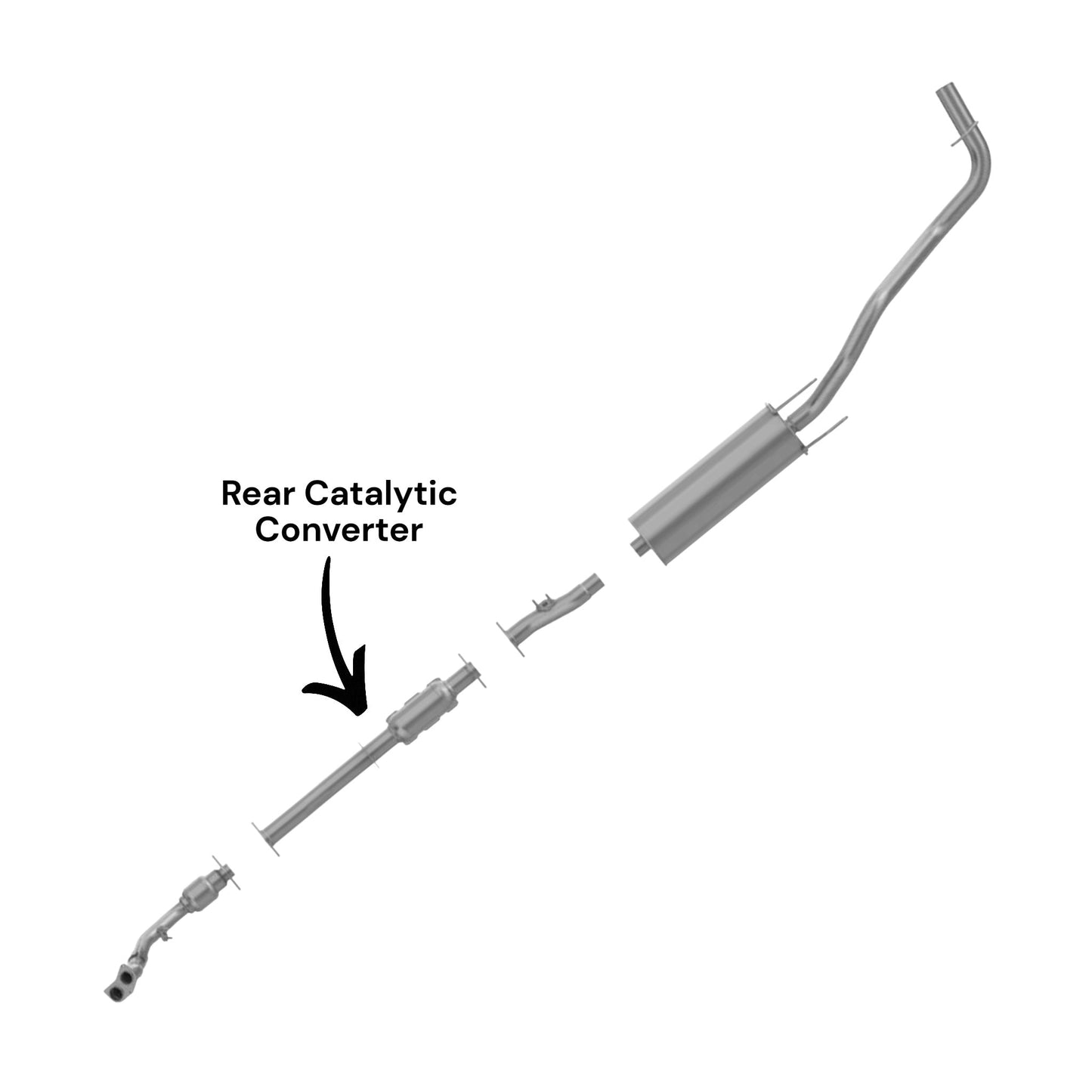 Toyota Tacoma 2.7L (2000-2004) (California Emissions System) Rear Catalytic Converter