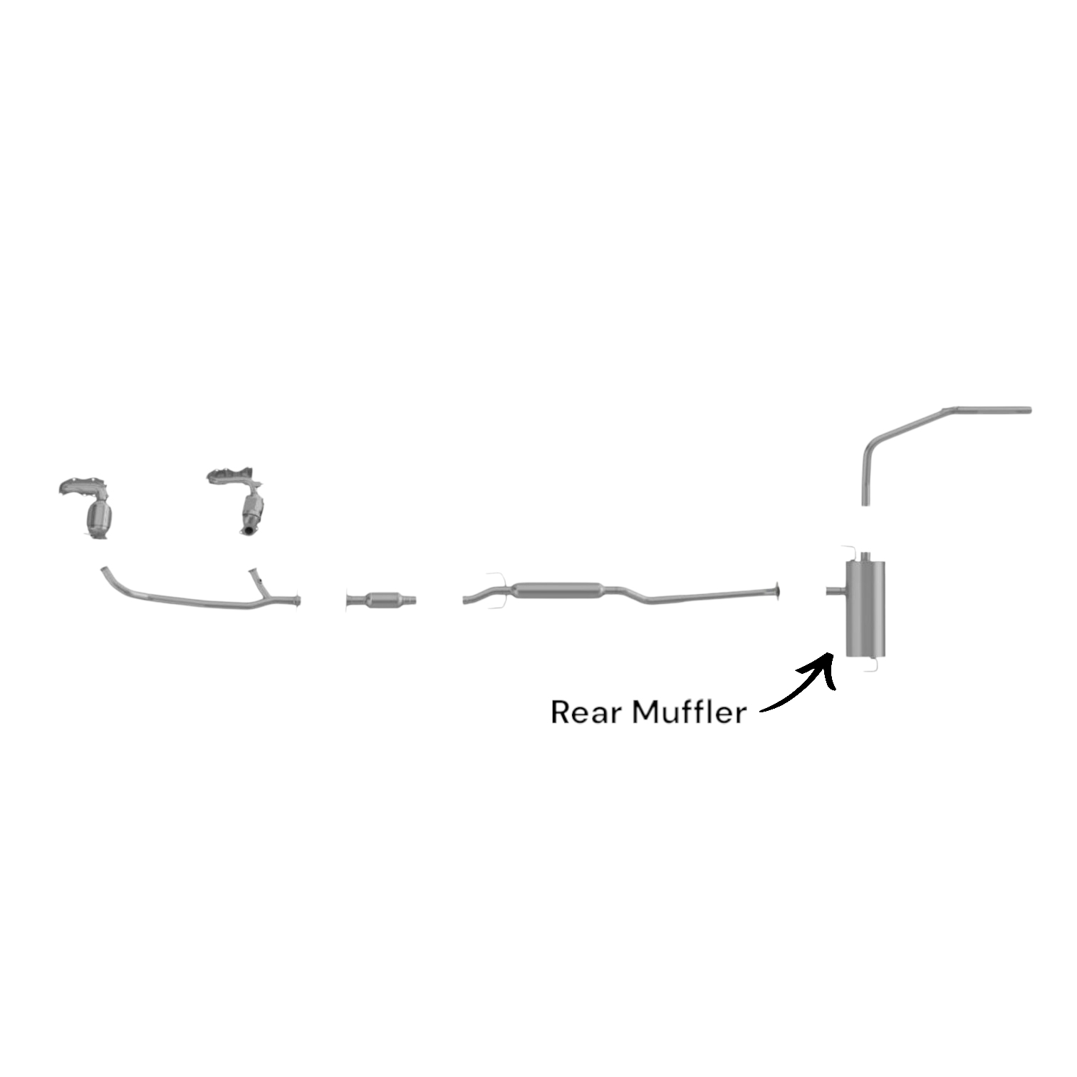 Toyota Sienna 3.3L V6 (2004-2006) FWD Rear Muffler
