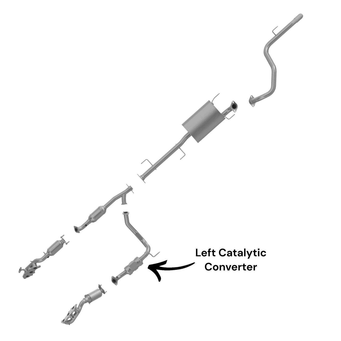 Toyota FJ Cruiser 4.0L (2007-2009) Left Side Catalytic Converter