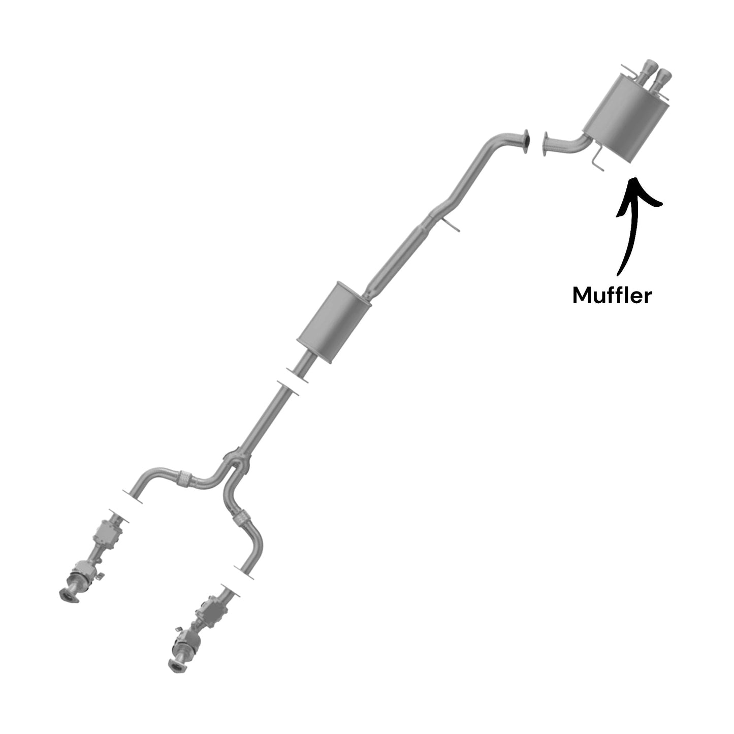 Infiniti G35 3.5L (2003, 2004) (Sedan) (RWD) Muffler