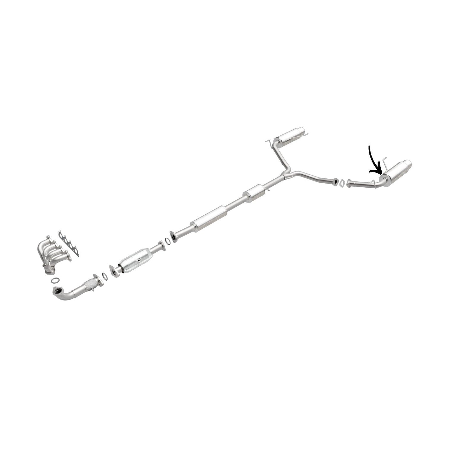 Acura TSX 2.4L 2004-2008 Left Side Muffler