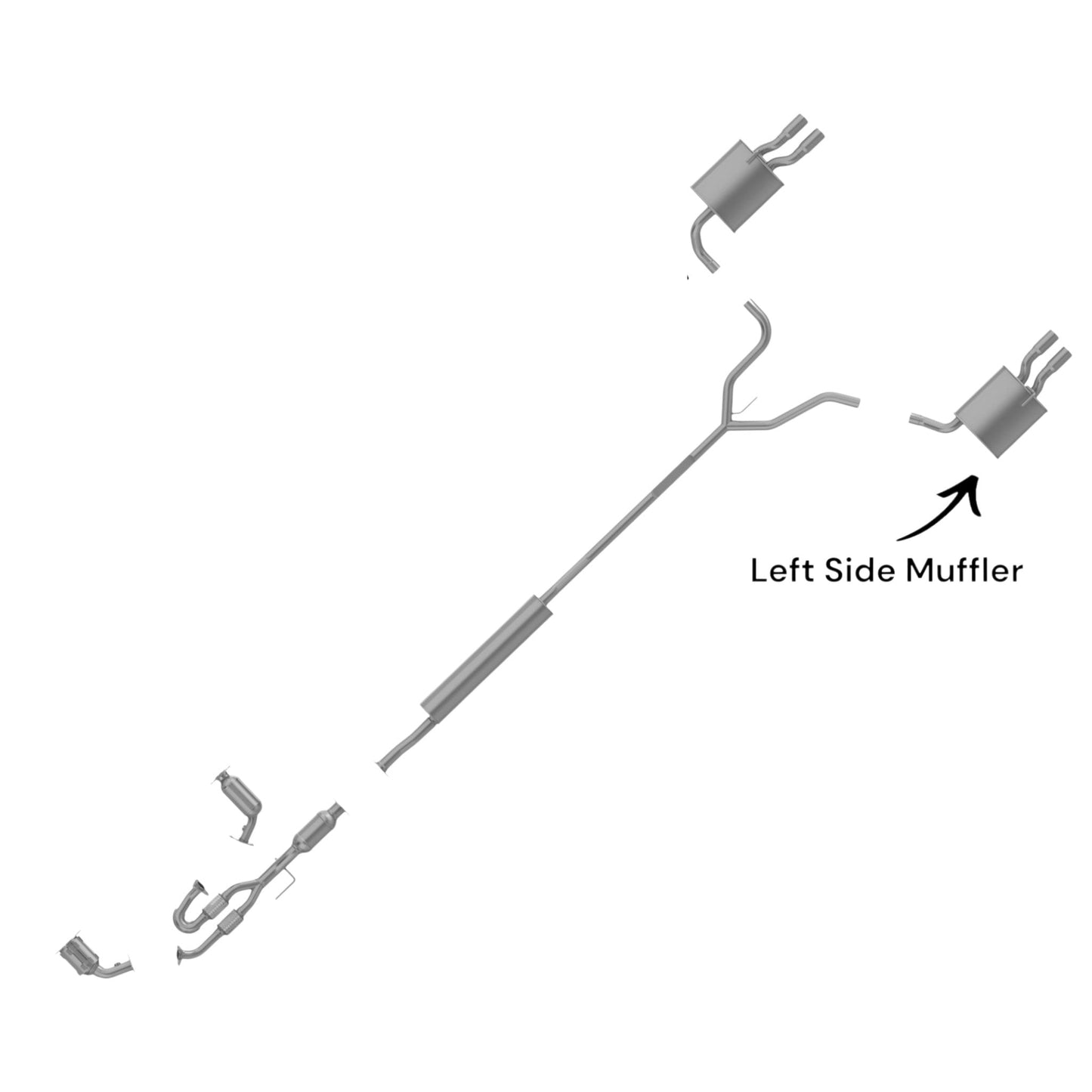 Nissan Maxima 3.5L (2004-2008) (After 05/2004) Left Side Muffler