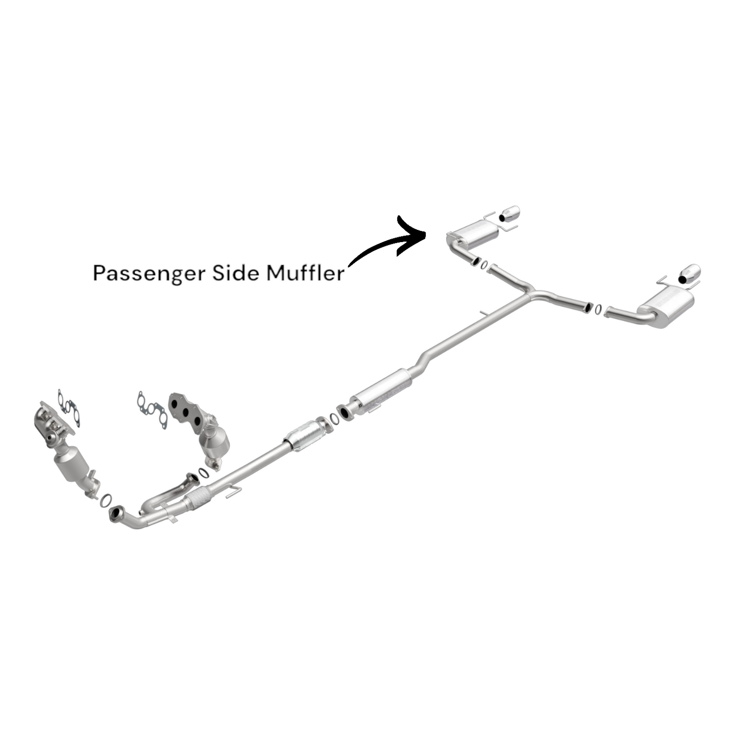 Toyota Camry 3.5L (2007-2011) & Lexus ES350 3.5L (2007-2012) Passenger Side Muffler (Right side)
