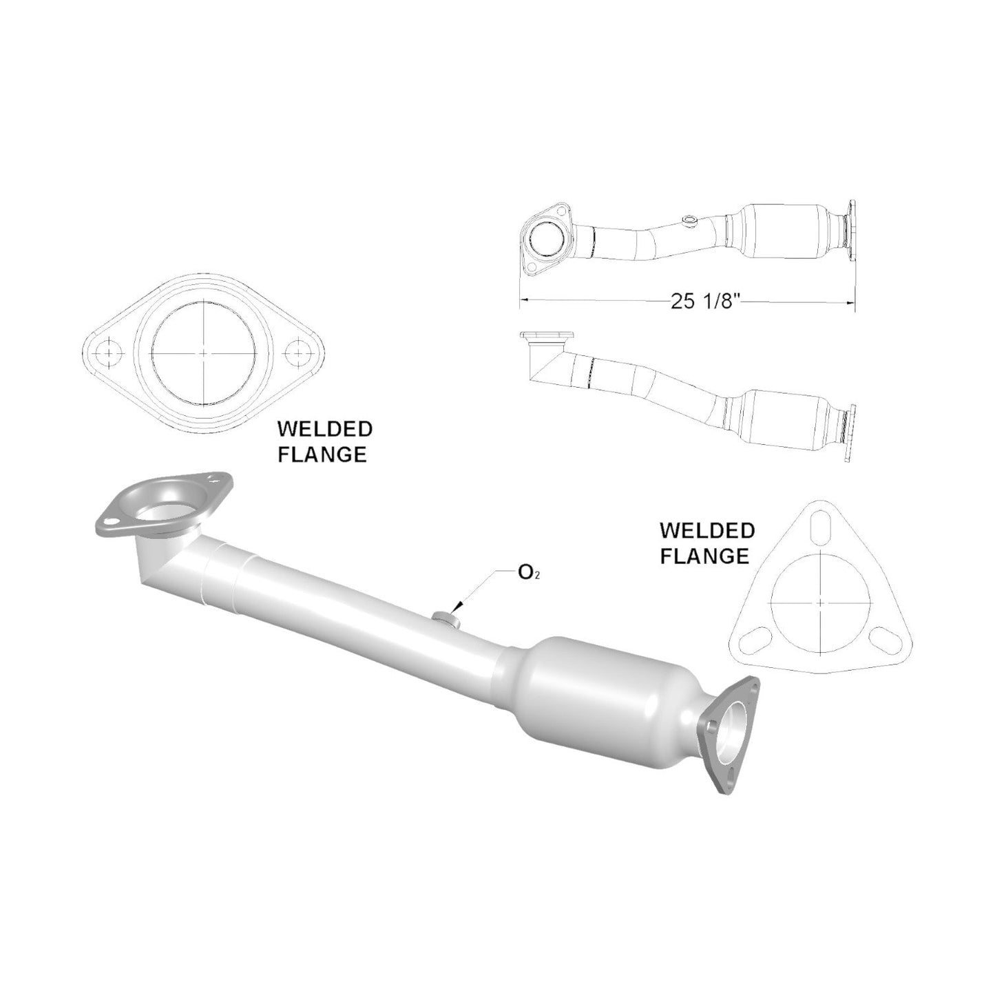 Honda CR-V 2.4L (2010 & 2011) Rear Catalytic Converter