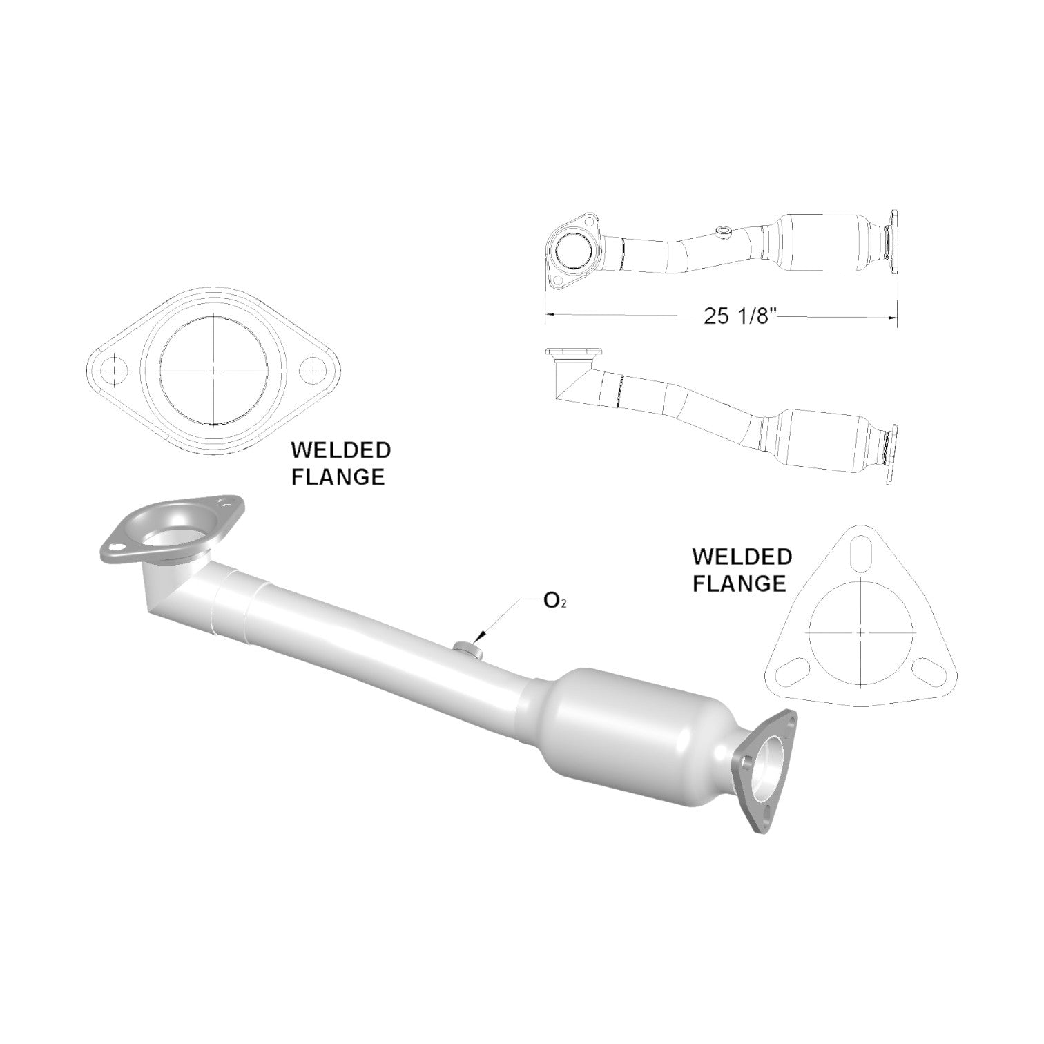 Honda CR-V 2.4L (2010 & 2011) Rear Catalytic Converter
