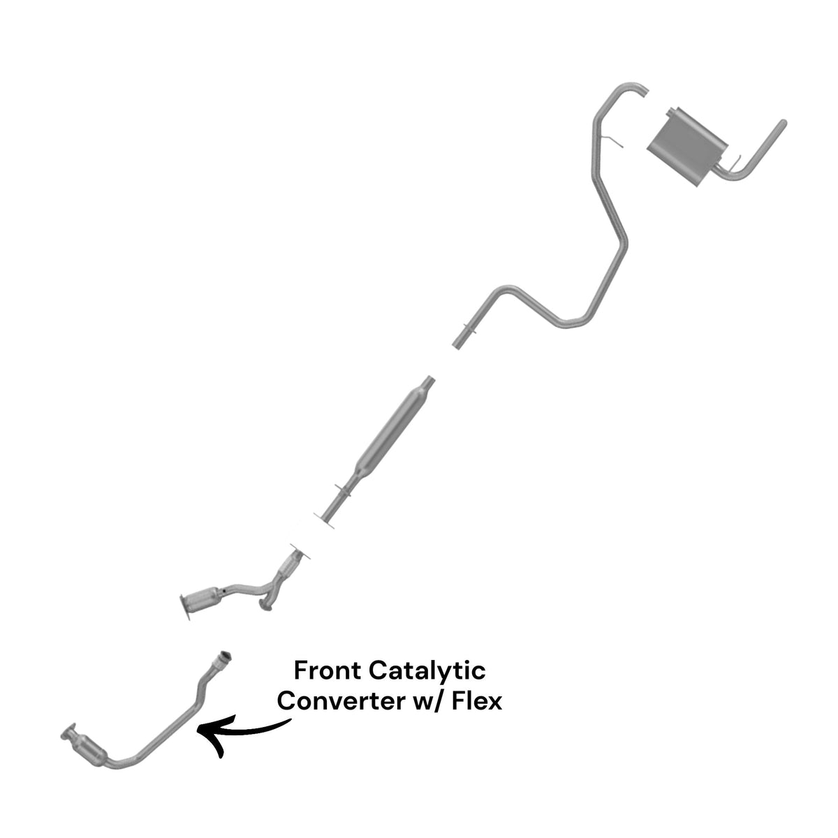 Chevrolet Malibu 3.5L (2007-2010) Front Catalytic Converter With Flex
