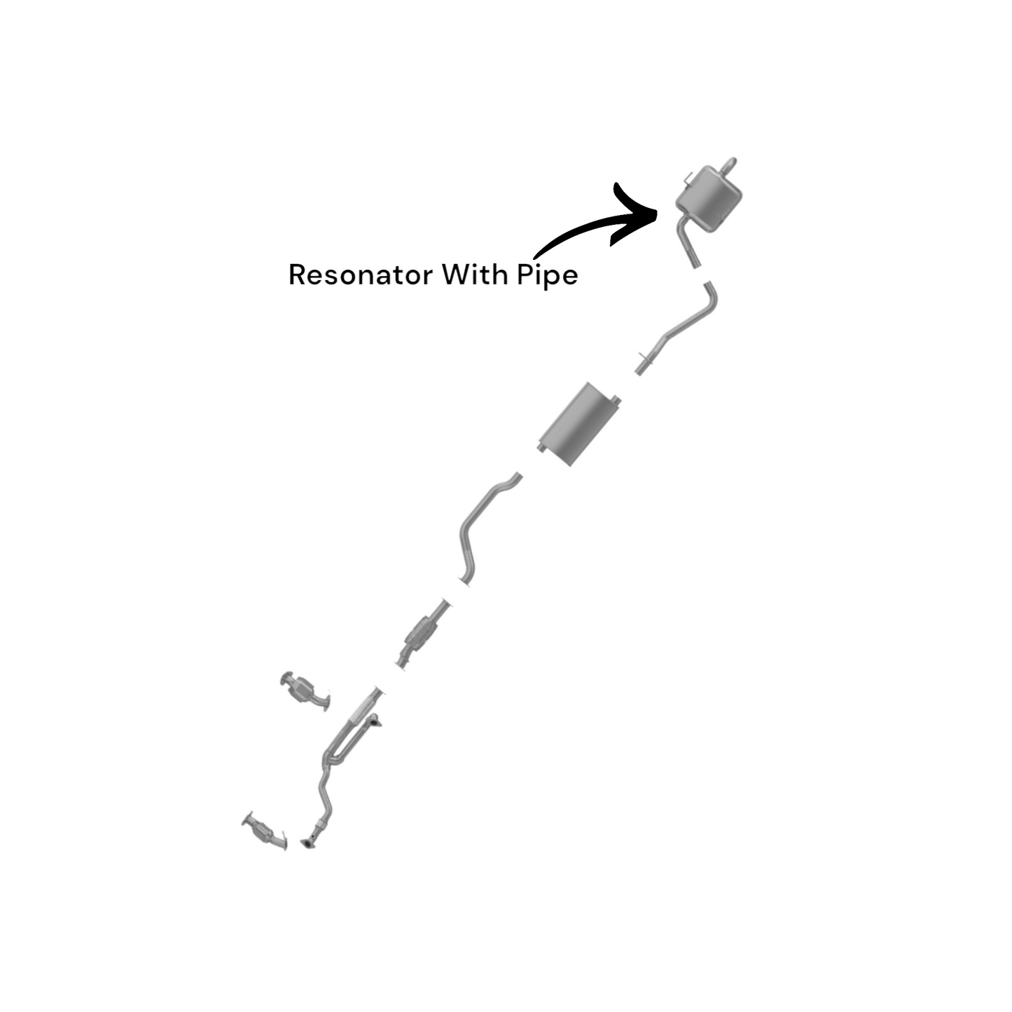 GMC Acadia 3.6L (2015-2016) Resonator With Pipe