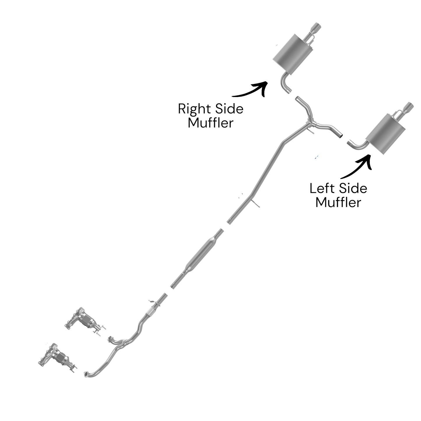 Ford Explorer 3.5L (2011-2017) Left Side And Right Side Muffler