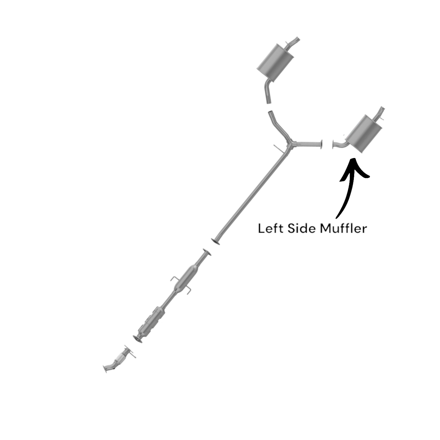 KIA Optima 2.0L (2013-2015) Turbo Left Side Muffler