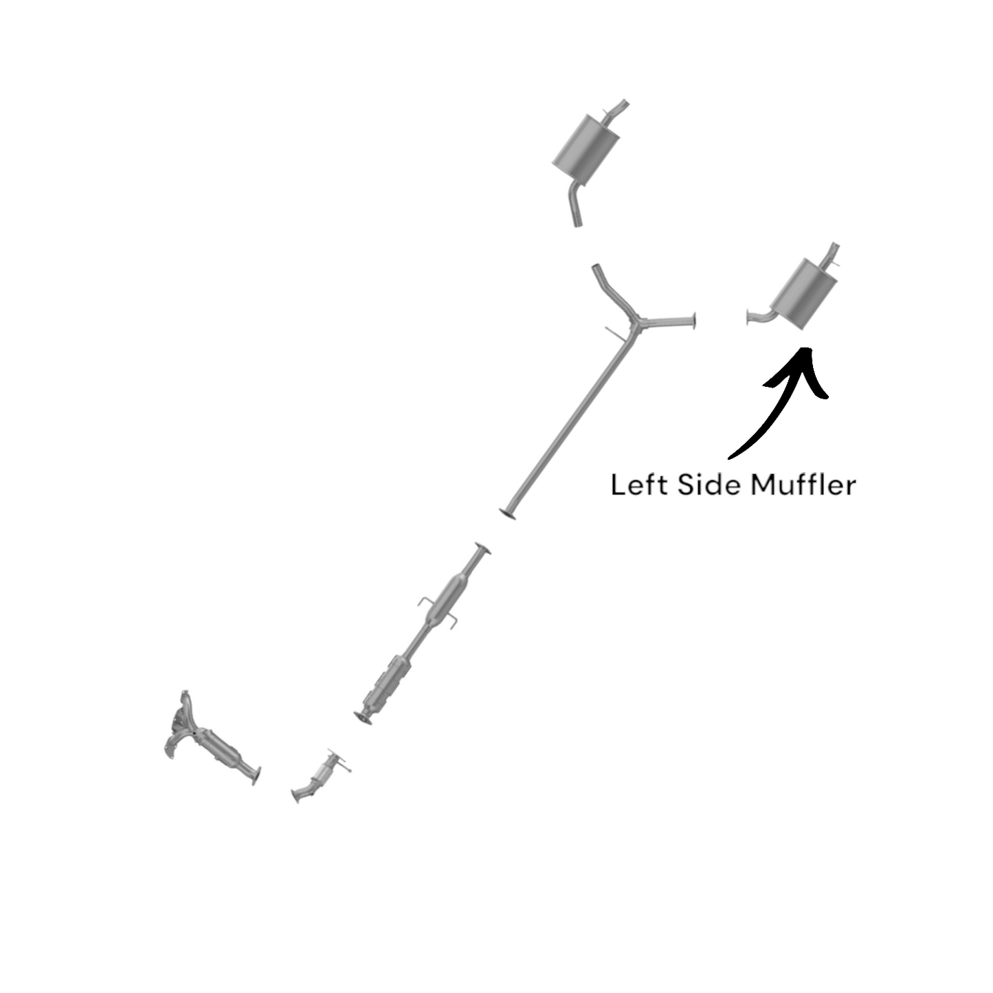 KIA Optima 2.4L (2011-2018) Left Side Muffler