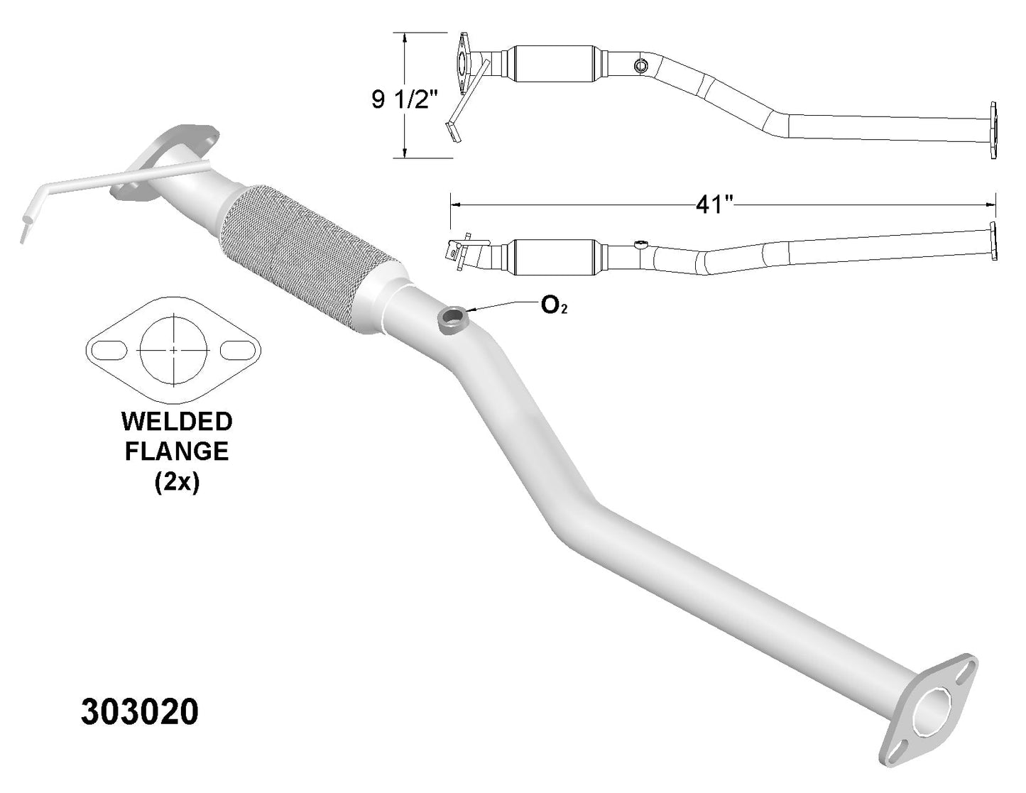 Hyundai Accent 1.5L (2000-2002)  & 1.6L (2001-2005) Front Flex Pipe
