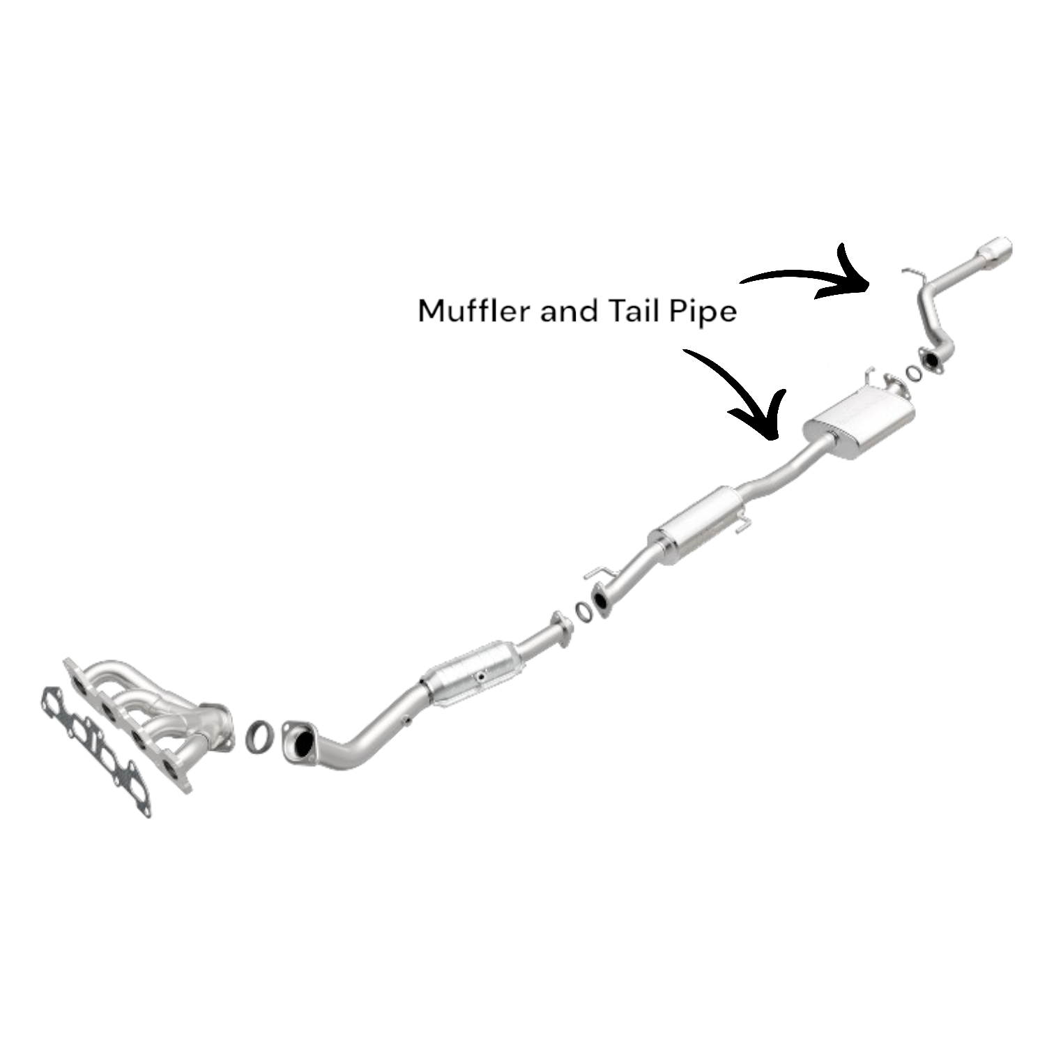Honda Element 2.4L (2003-2011) Muffler With Tail Pipe
