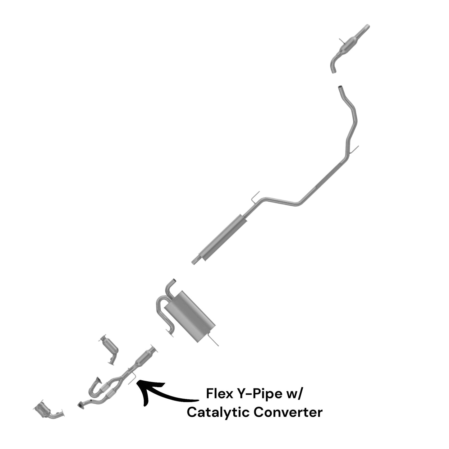 Nissan Quest 3.5L (2004, 2009) (SE & SL Models Only) Flex Y-Pipe With Catalytic Converter (Copy)