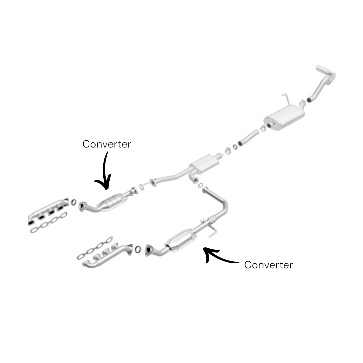 Toyota Tundra 4.7L (2003-2004) Drivers and Passengers side converter
