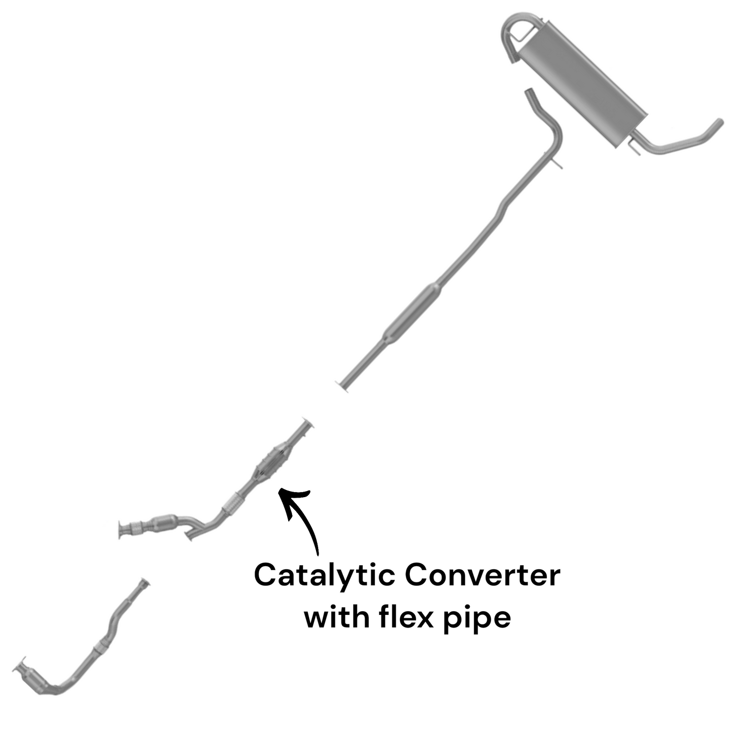 Saturn Vue 3.0L (2002-2003) Catalytic Converter with Flex pipe