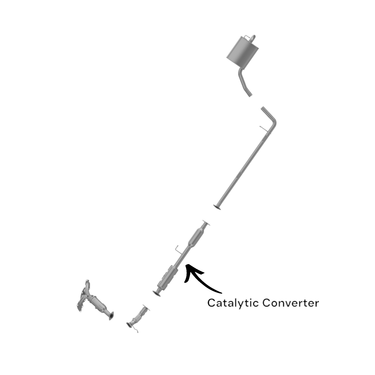 Hyundai Sonata 2.4L (2011-2014) Catalytic Converter (Except Hybrid)