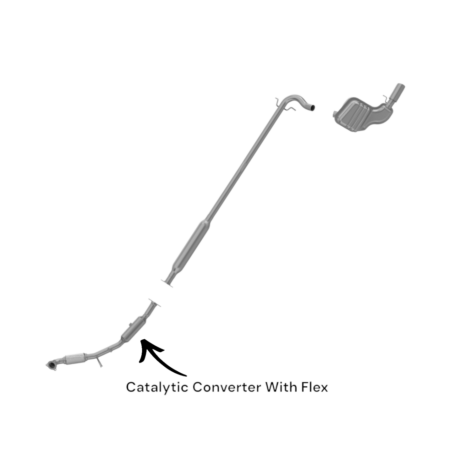 Volvo XC70 2.5L (2003-2007) Front Catalytic Converter With Flex