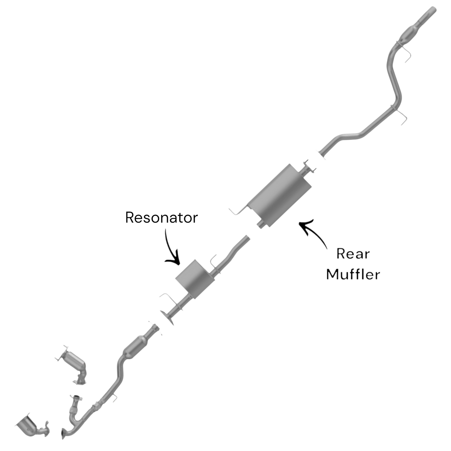 INFINITI QX60 3.5L (2014-2017) Resonator and Rear Muffler