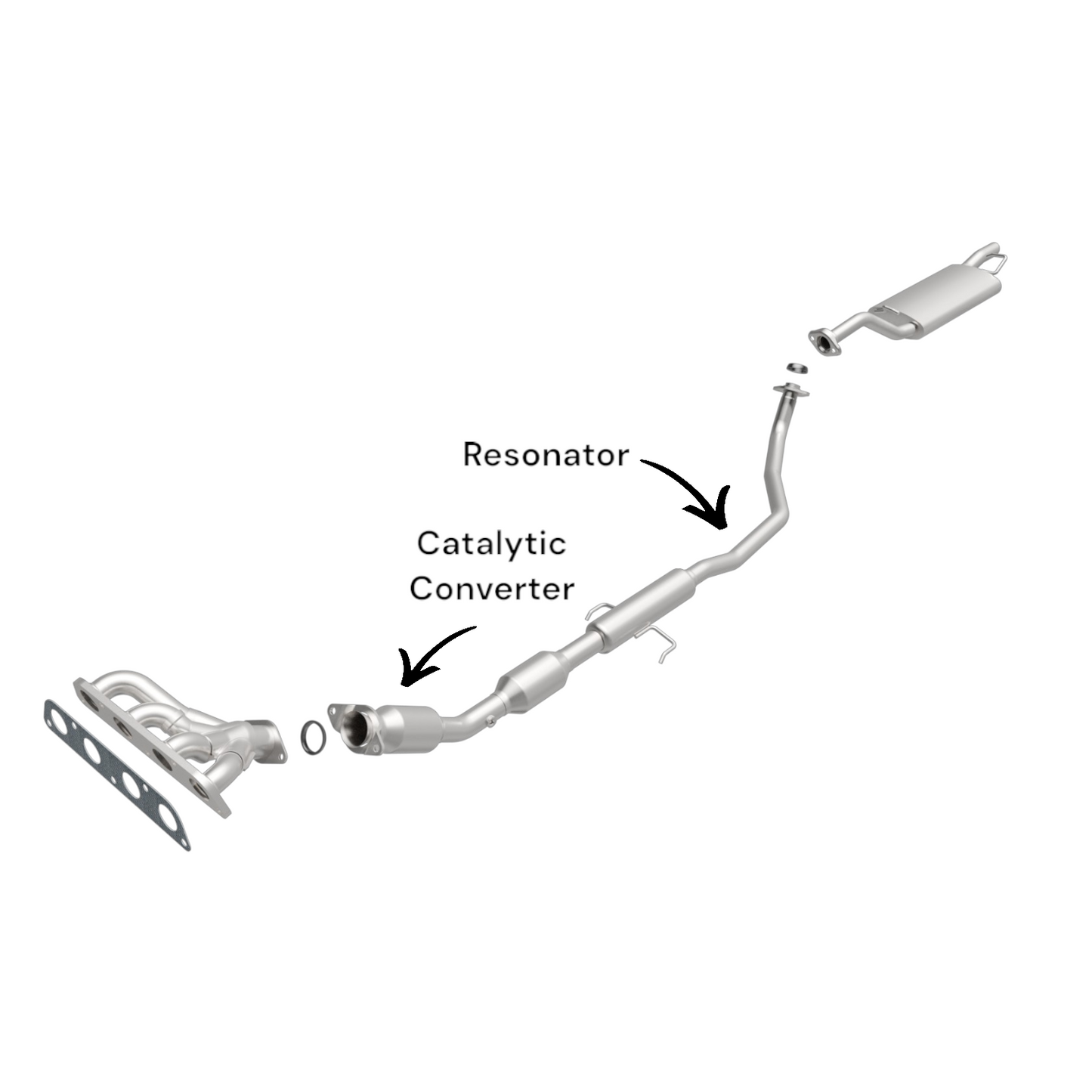 Toyota Corolla 1.8L (2003-2008) Catalytic Converter & Resonator