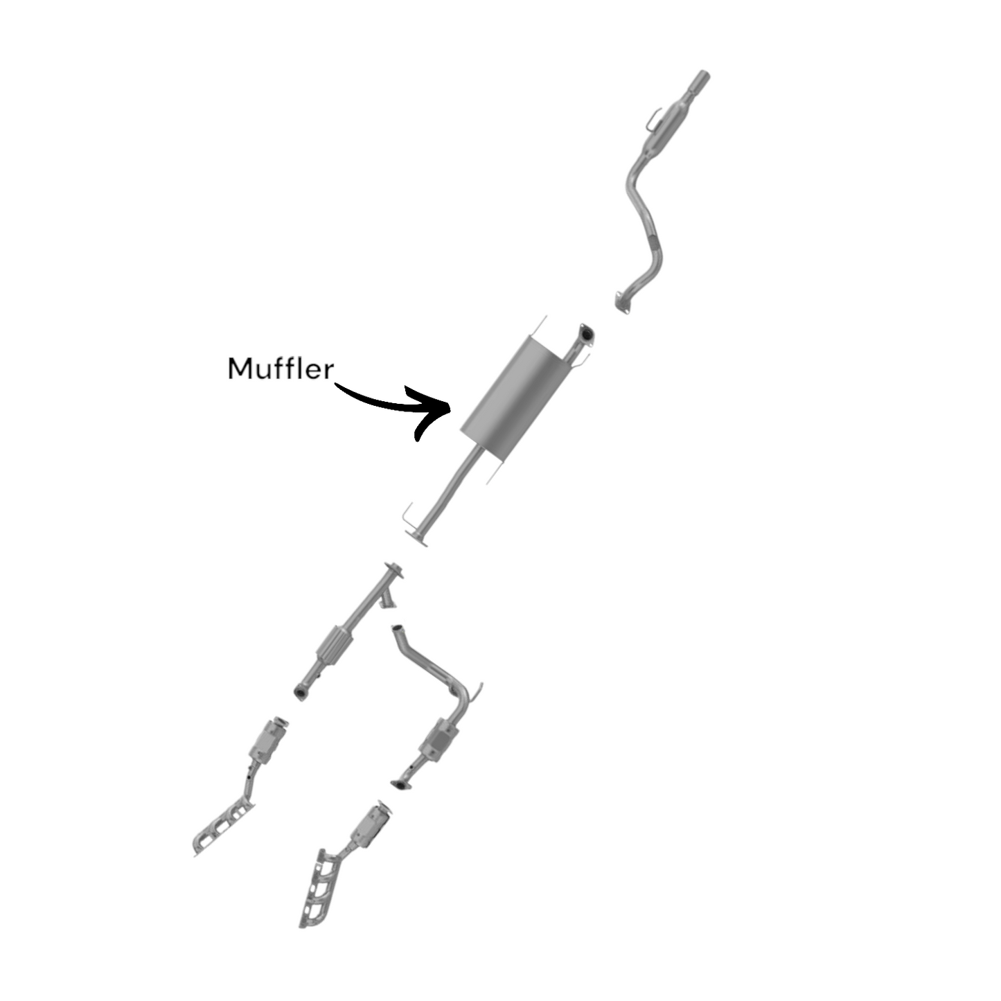 Lexus GX470 4.7L (2005-2009) V8 Muffler