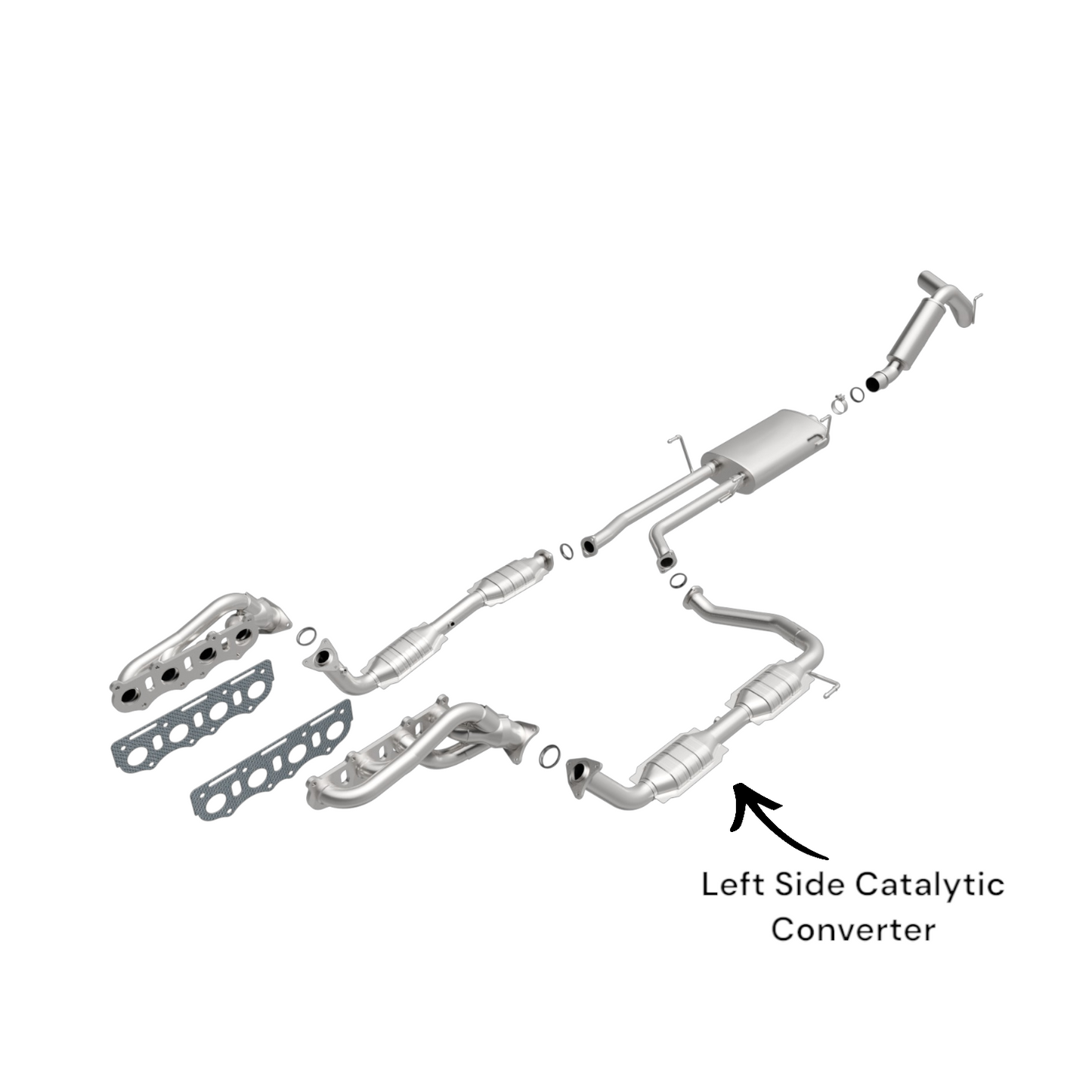 Toyota Tundra 4.7L V8 (2007-2009) 126.8/145.7/164.6 Wheelbase Left Side Catalytic Converter